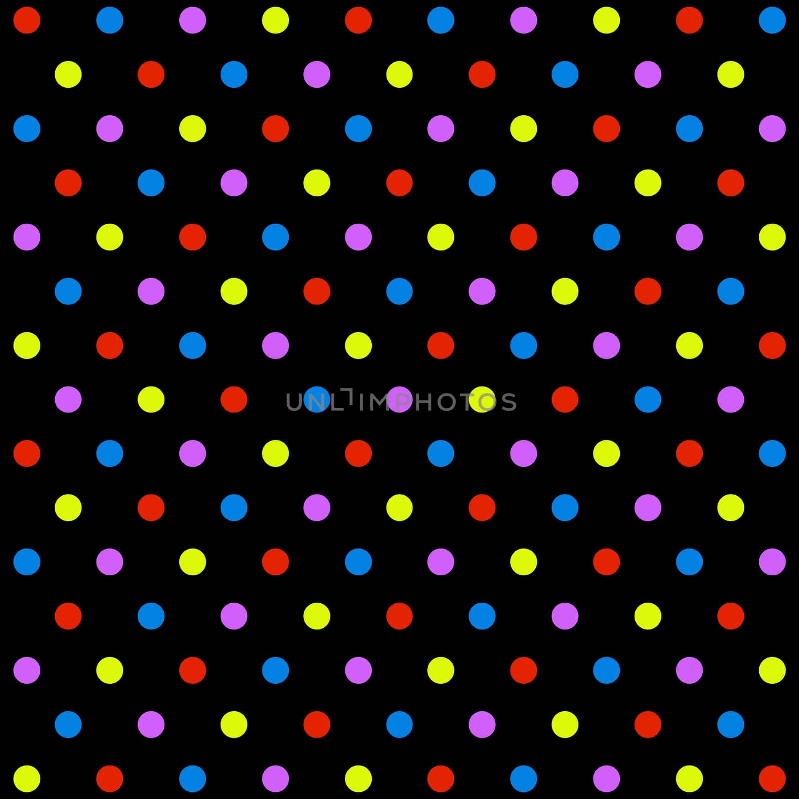 Cheerful black background with colorful dots