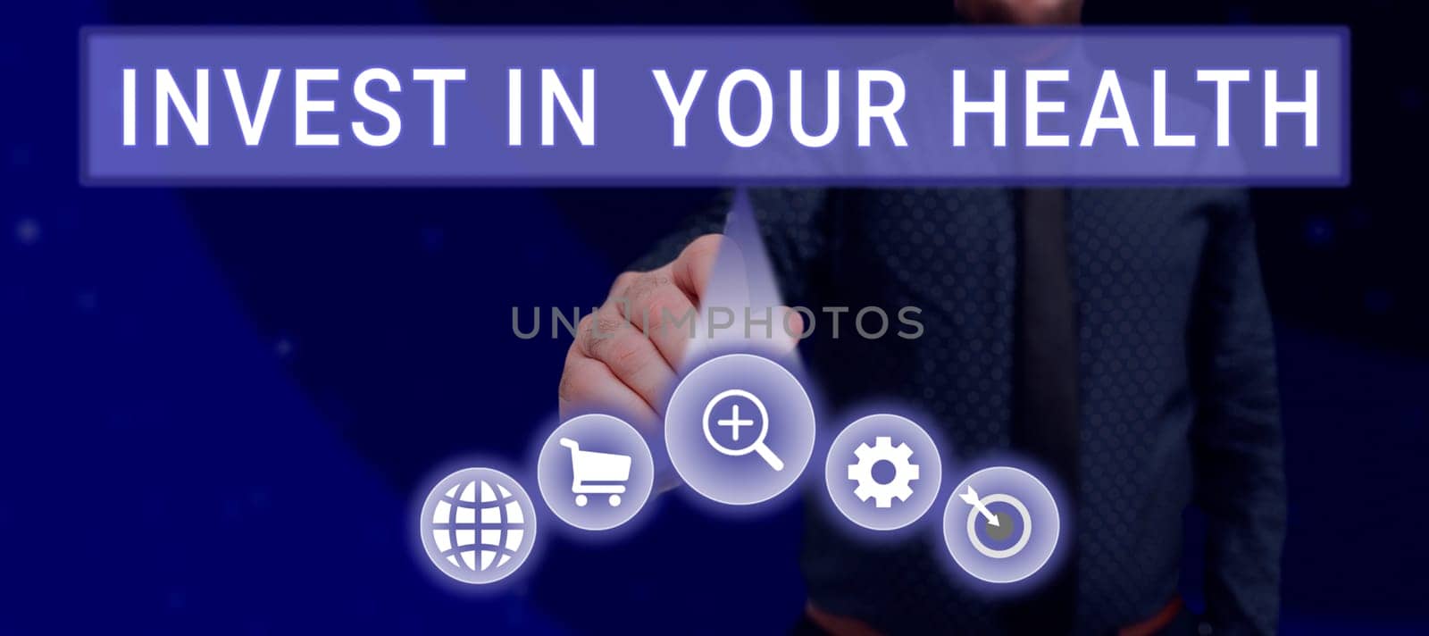 Hand writing sign Invest In Your Health, Concept meaning Live a Healthy Lifestyle Quality Food for Wellness