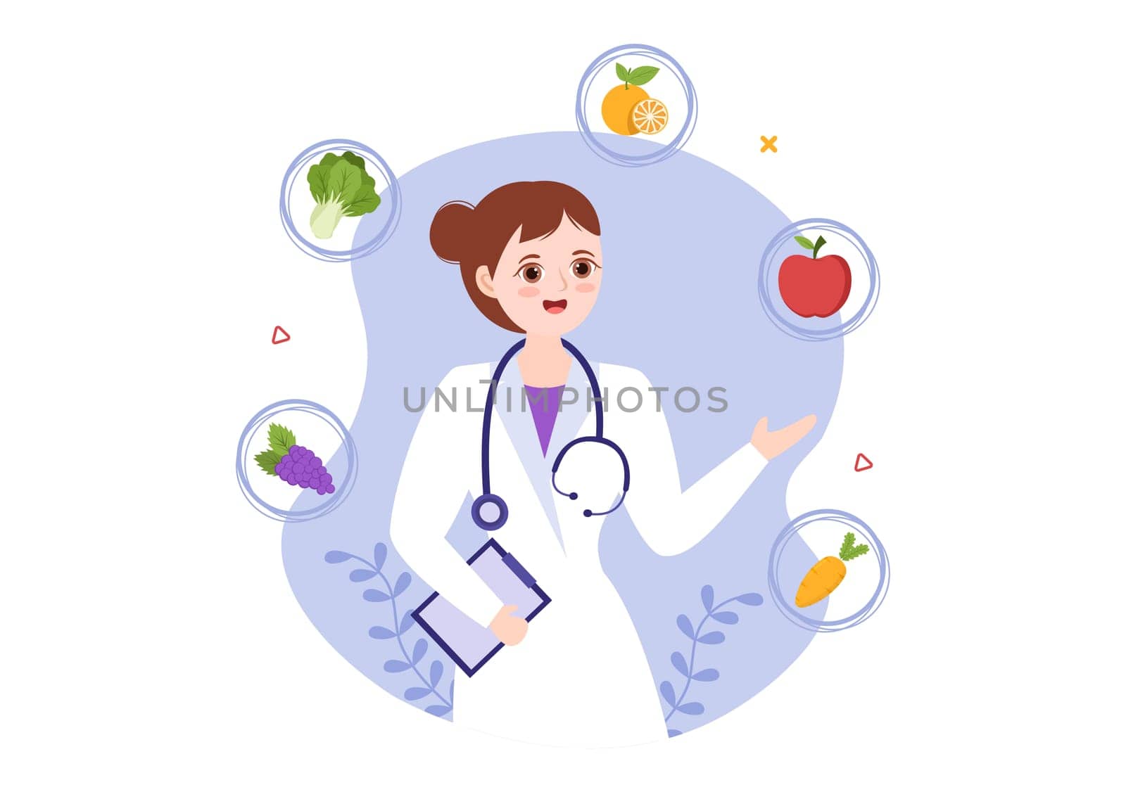 Nutrition Store with Dietary Supplement of Vitamins and Minerals such as Fresh Fruit or Vegetables Template Hand Drawn Cartoon Flat Illustration