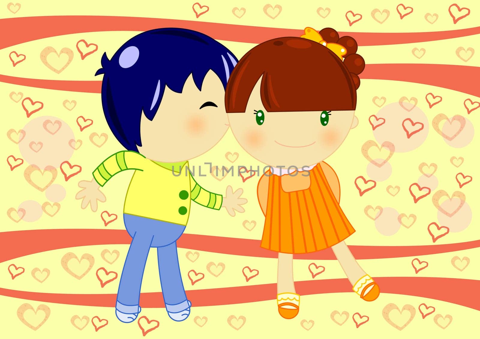 Children In Love, Children Playing, Kiddie Love