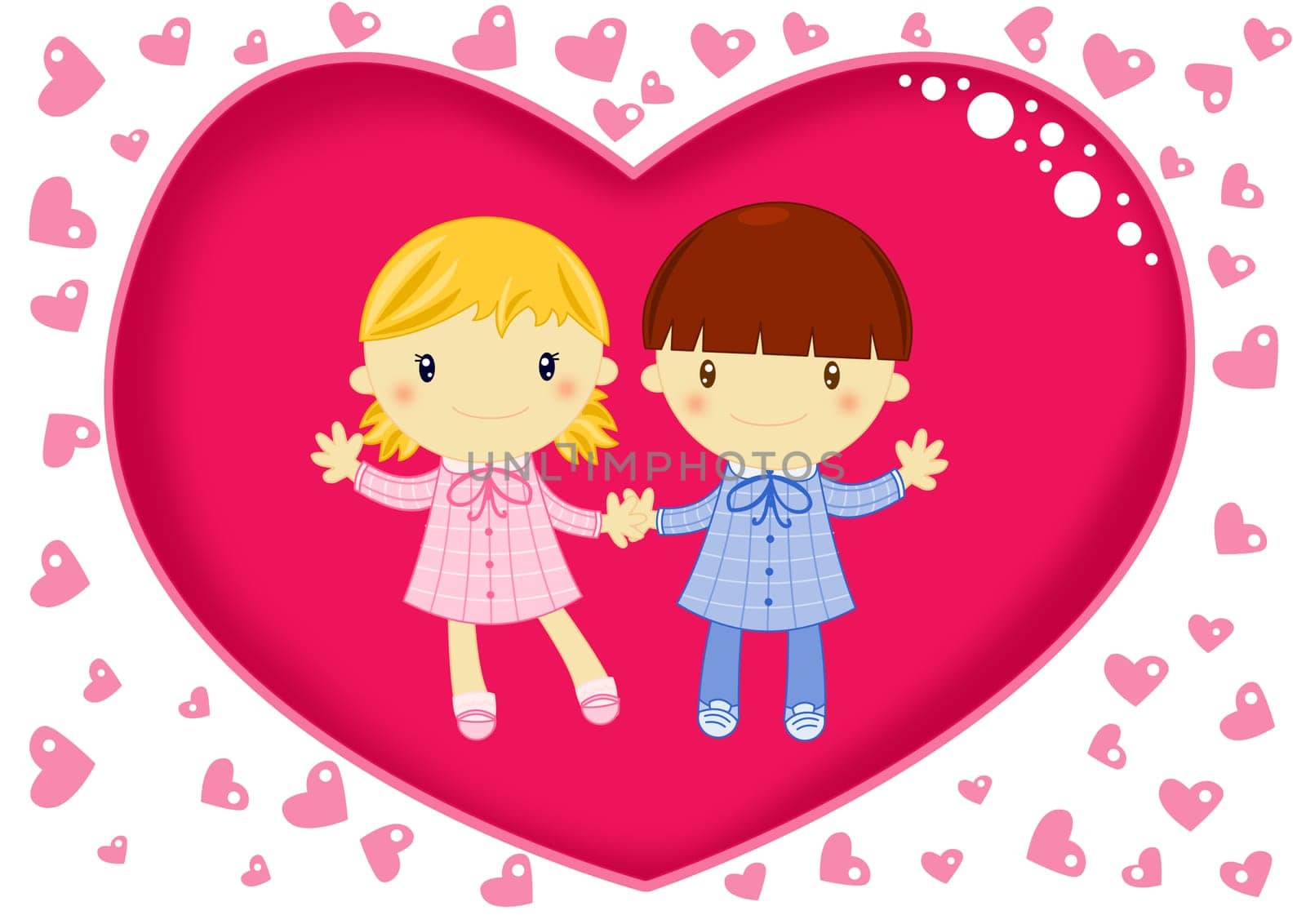Children In Love, Children Playing, Kiddie Love