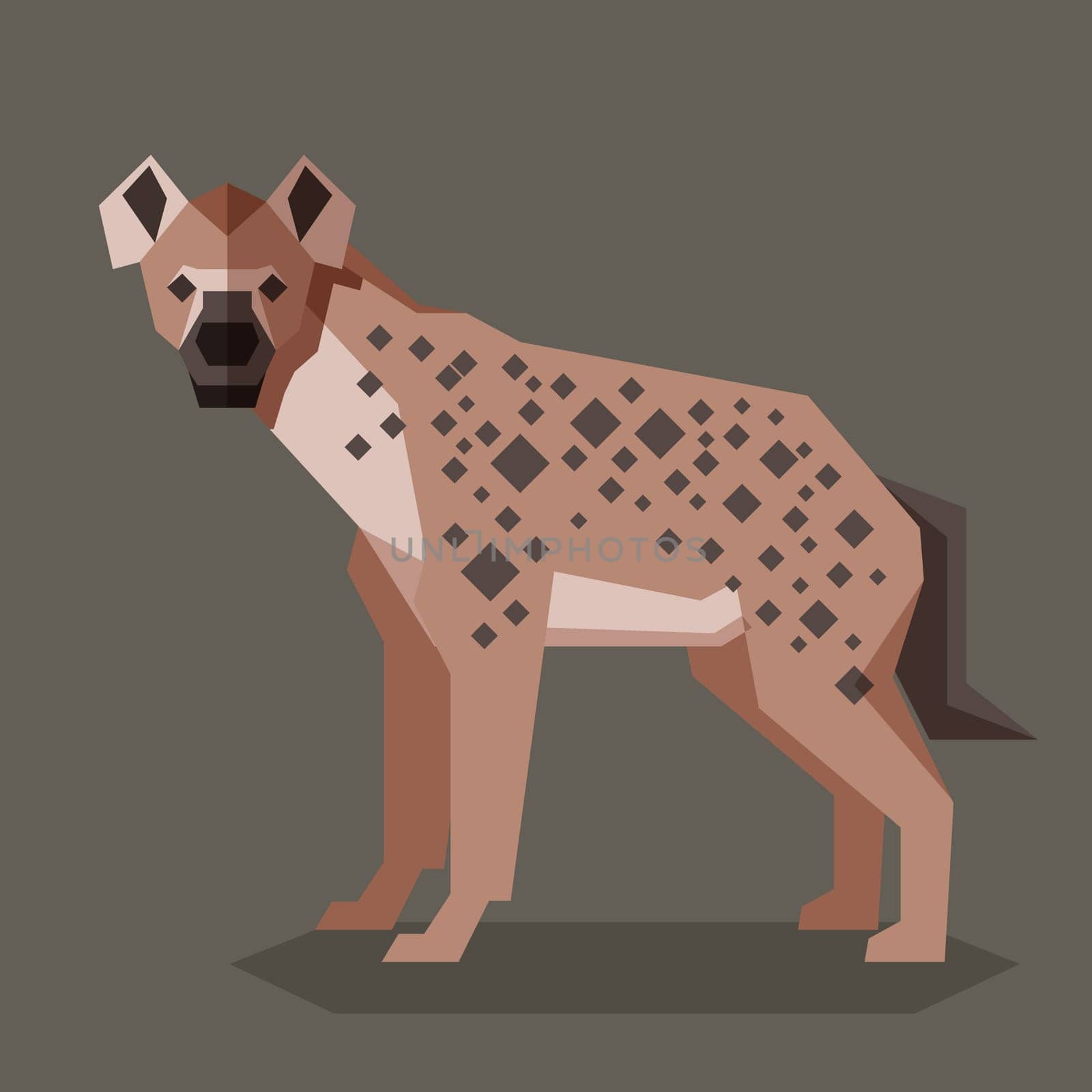 Vector image of the Flat geometric Hyena