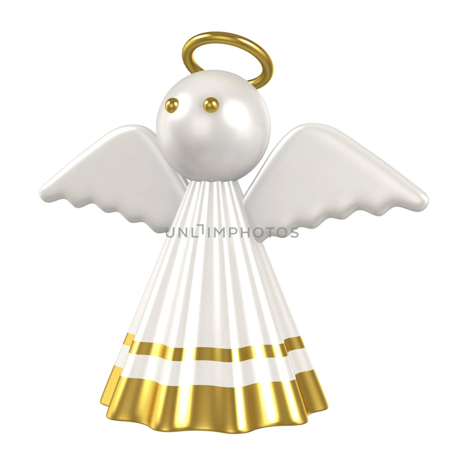3d Toy Angel isolated on white background