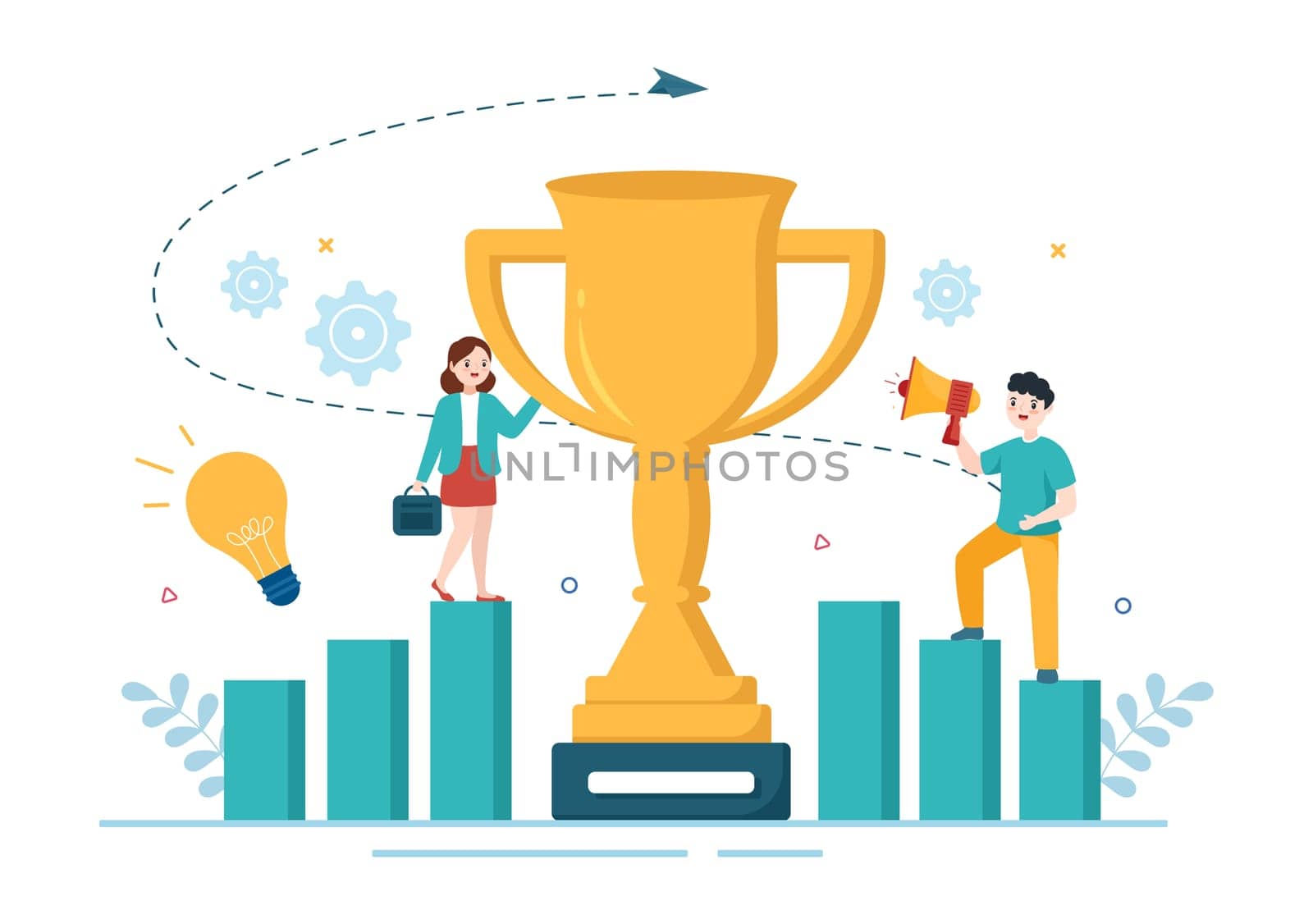 Life Coach for Consultation, Education, Motivation, Mentoring Perspective and Self Coaching in Template Hand Drawn Cartoon Flat Illustration