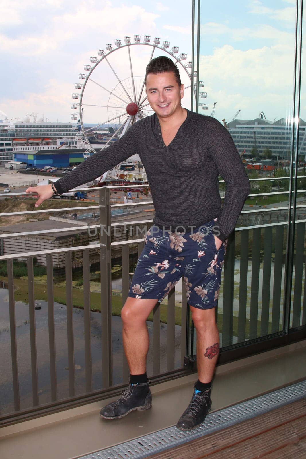 Andreas Gabalier,promo date for the new CD "Mountain Man"" in boxer shorts at Hotel 25 in HafenCity,Hamburg,20.05.2015"