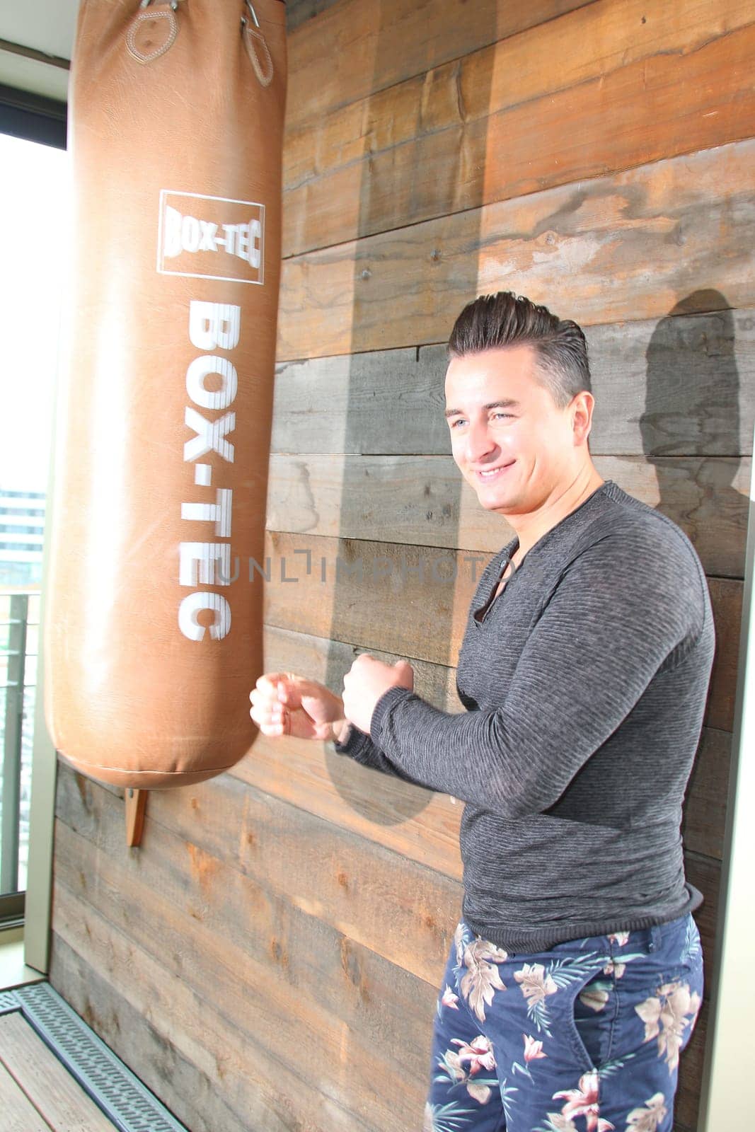 Andreas Gabalier,promo date for the new CD "Mountain Man"" in boxer shorts at Hotel 25 in HafenCity,Hamburg,20.05.2015"