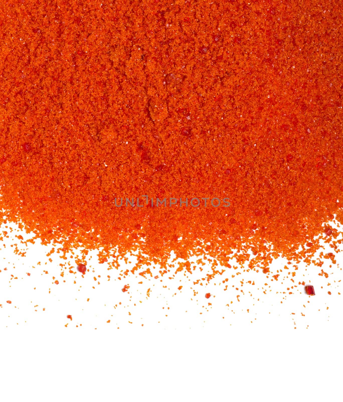 Potassium Ferricyanide, chemical ingredient used in the food and pharmaceutical industries on white laboratory table. Science background. Top View