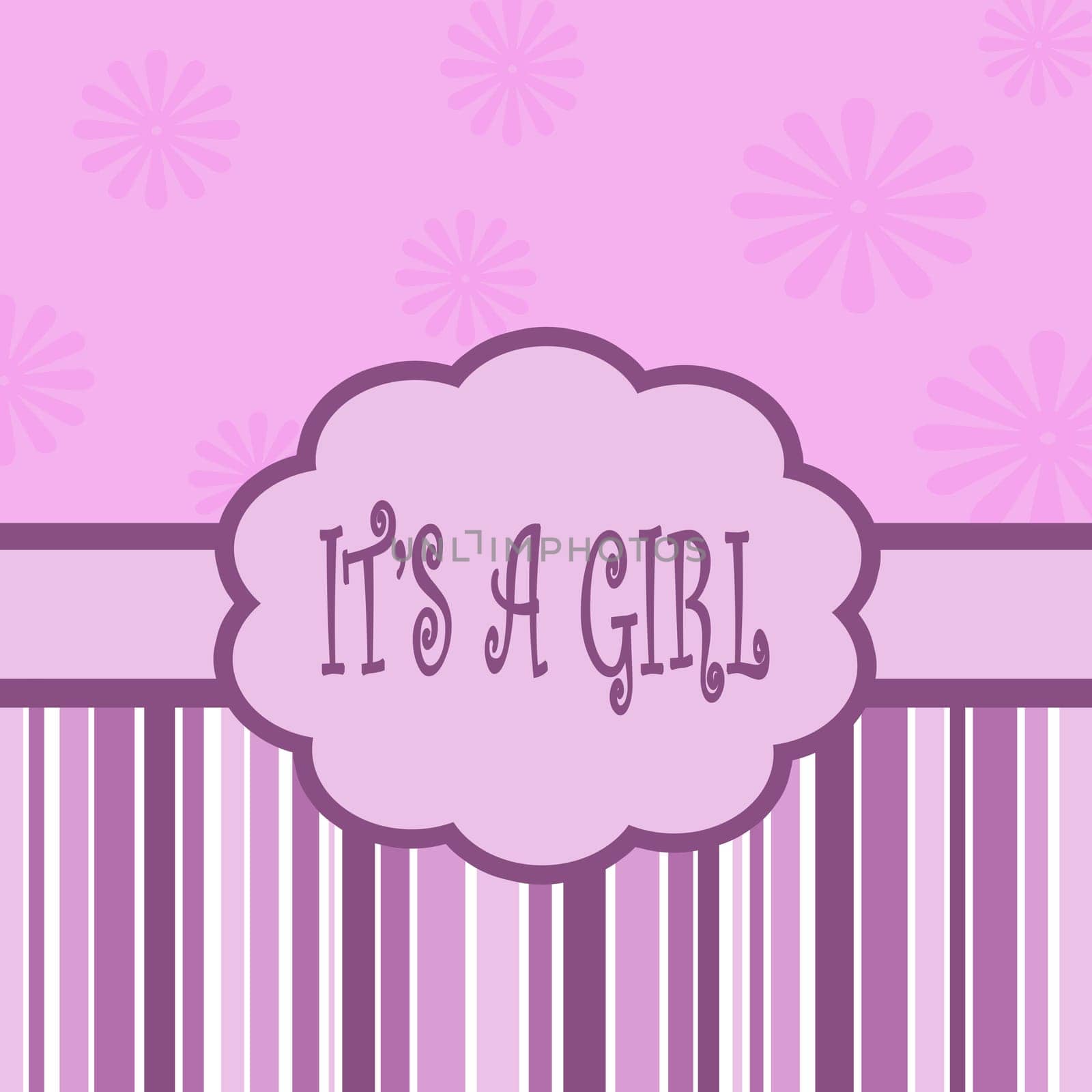It's a girl card in pink