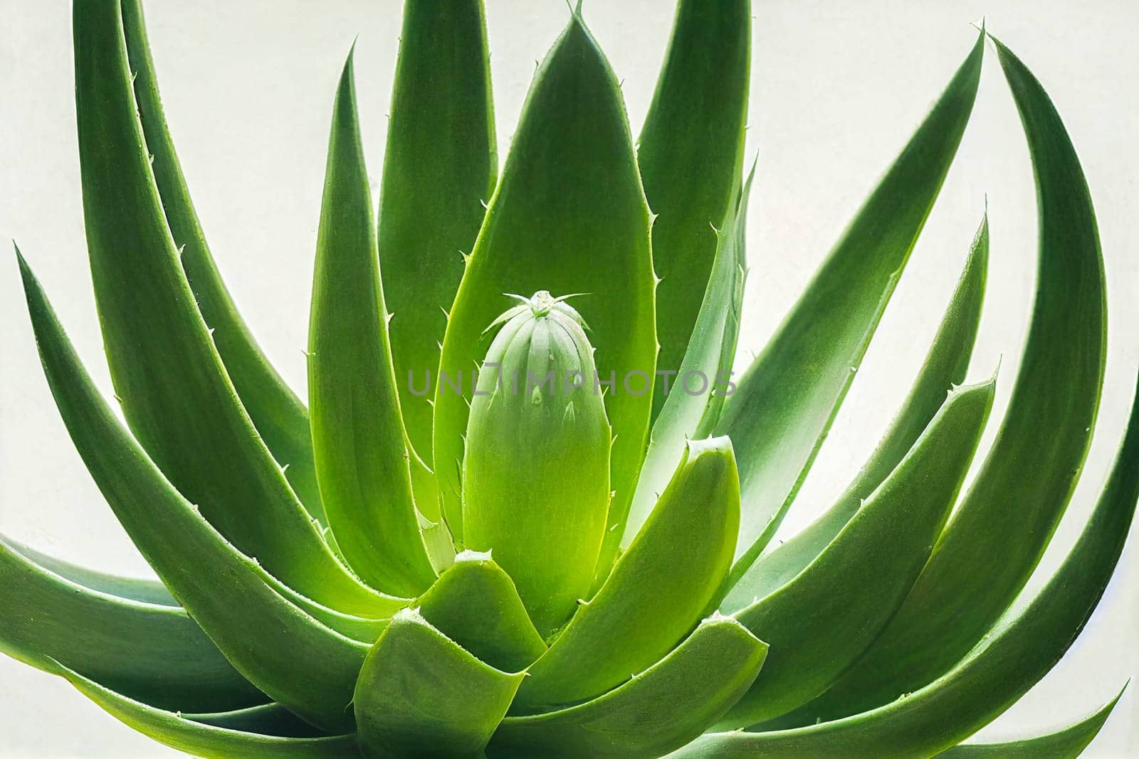 Aloe vera plant isolated on white background. Aloe vera is a succulent plant species of the genus Aloe. It is cultivated for agricultural and medicinal uses