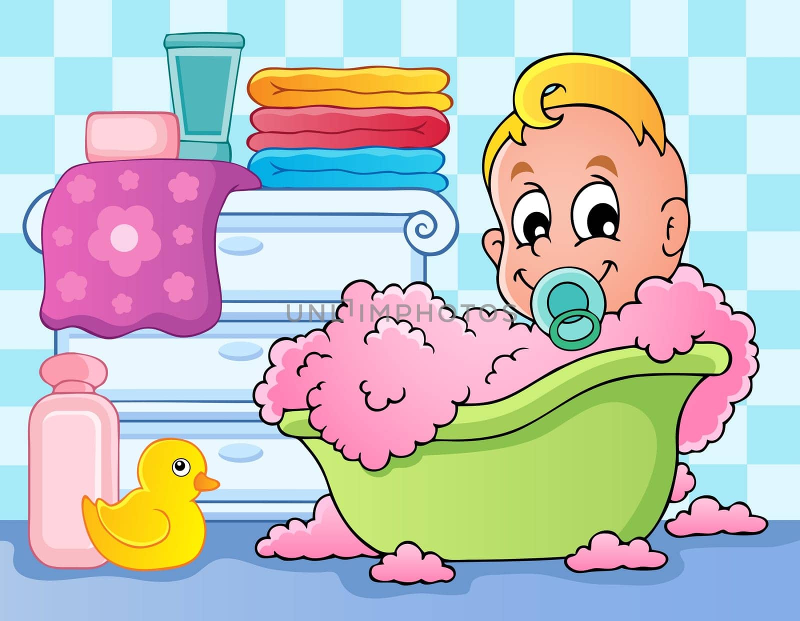 Baby room theme image 4 - vector illustration.