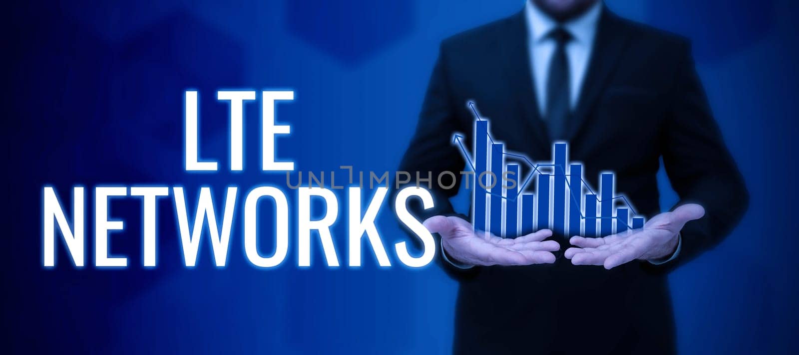 Text showing inspiration Lte Networks, Business overview Fastest network connection available for wireless communication