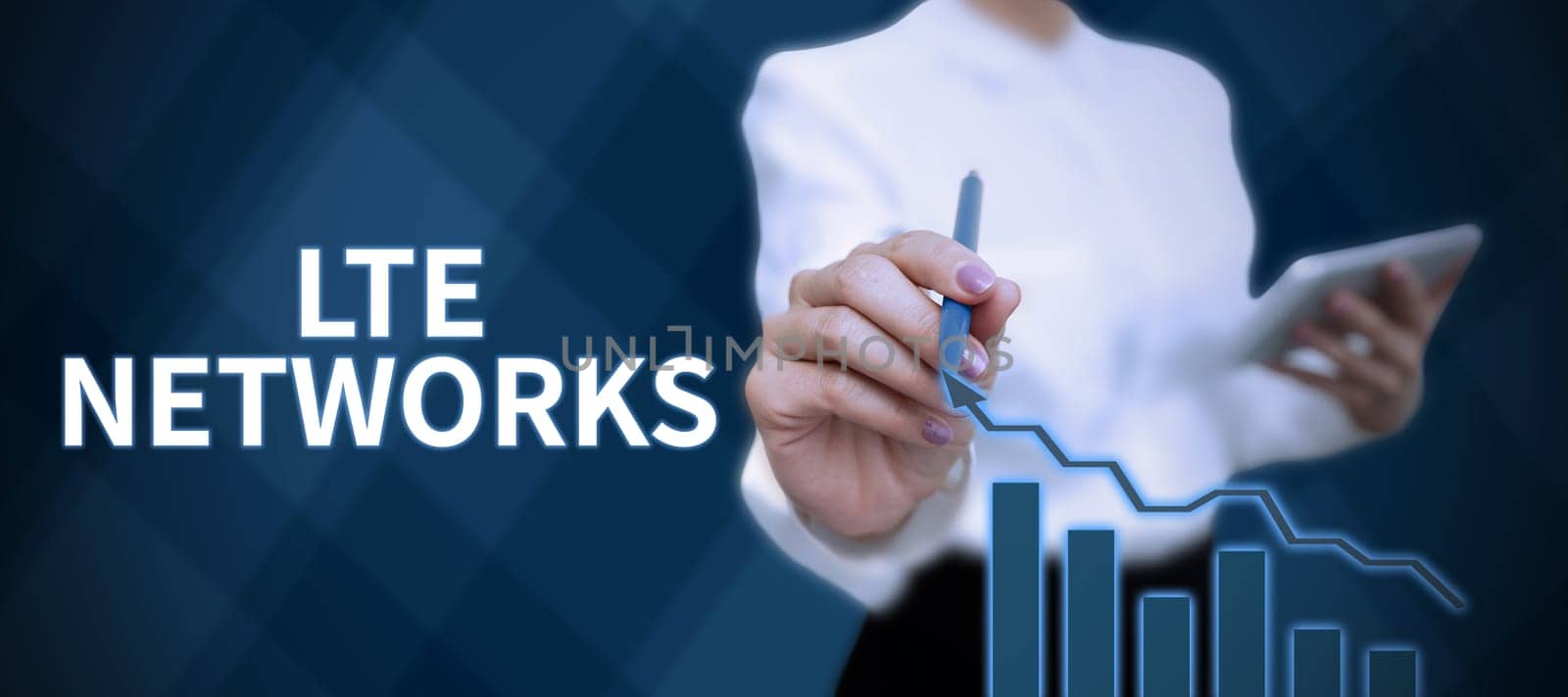 Conceptual display Lte Networks, Business idea Fastest network connection available for wireless communication
