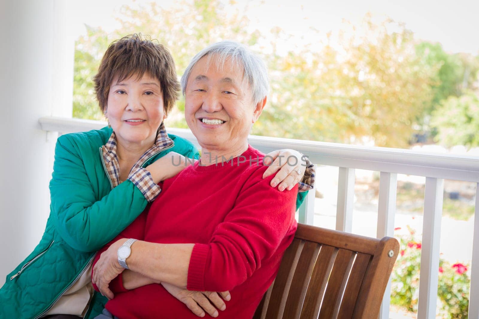 Happy Senior Adult Chinese Couple Portrait