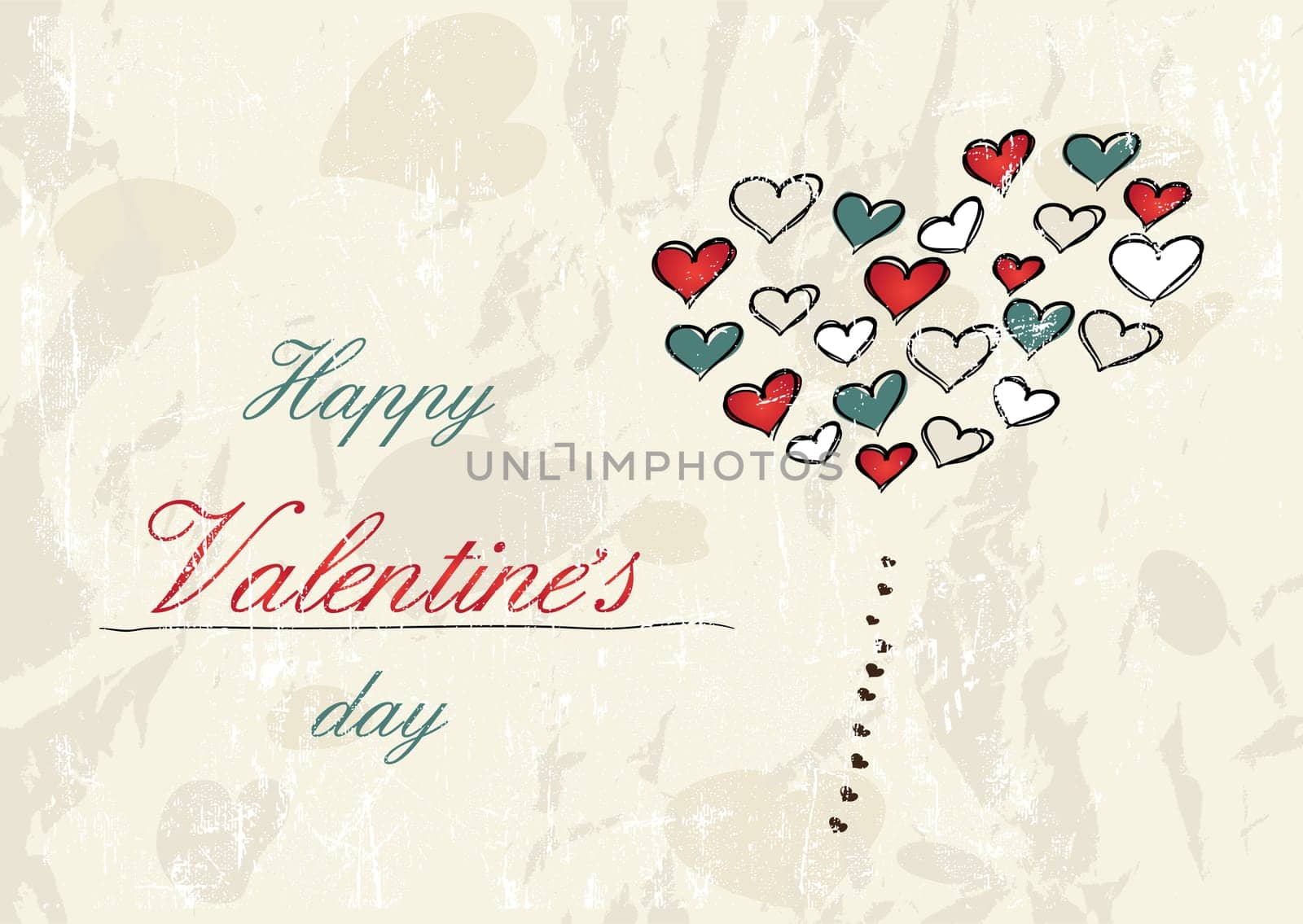 Vintage romantic card. Vector illustration EPS8