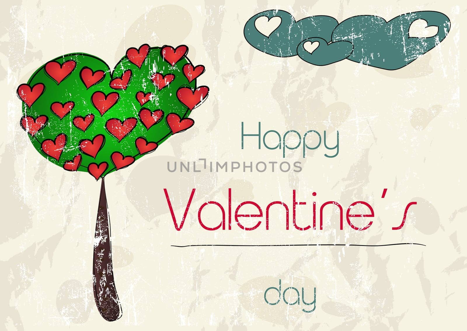 Vintage romantic card. Vector illustration EPS8