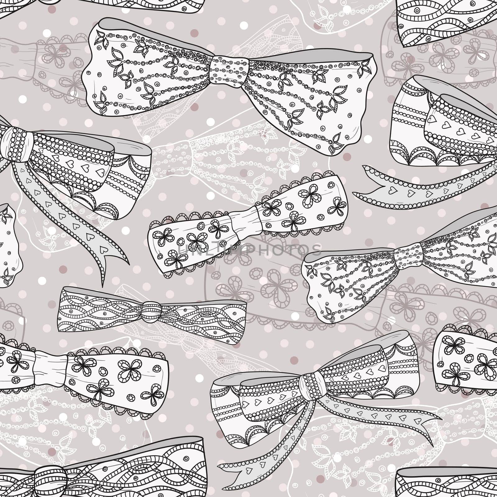 Cute bow seamless pattern