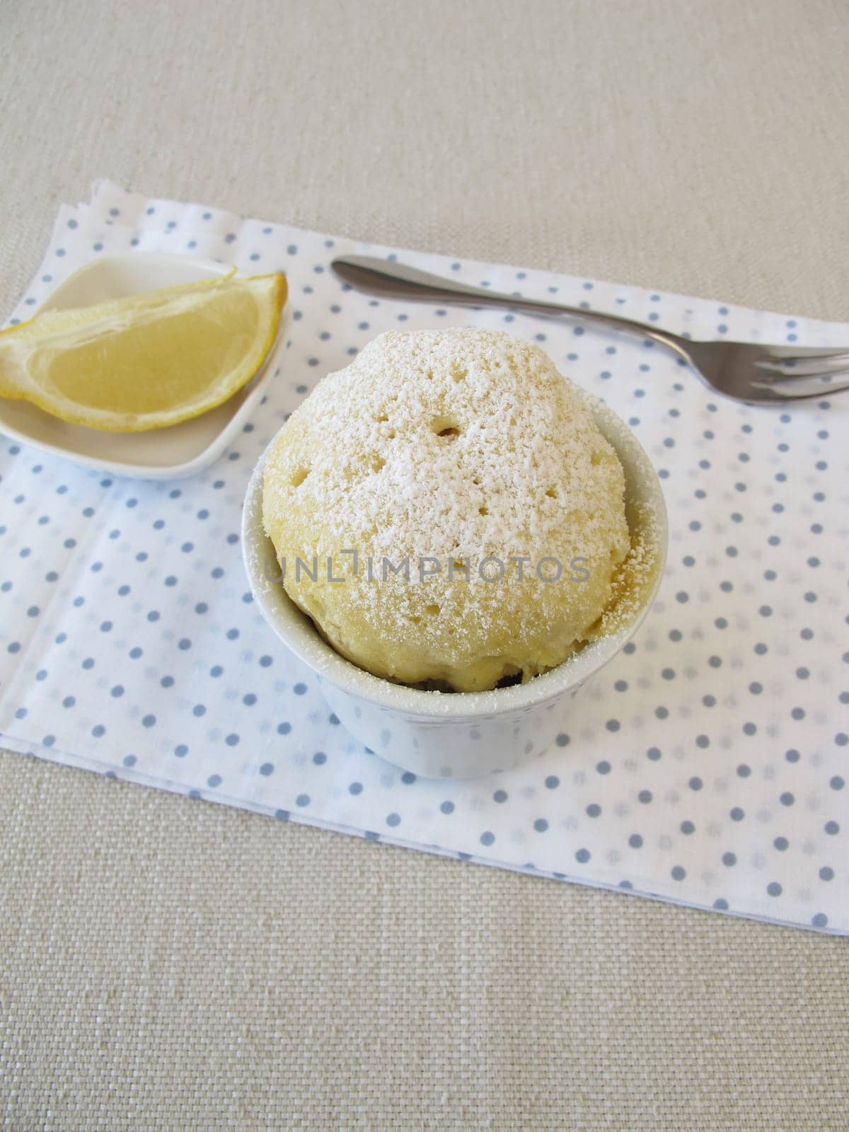 Lemon Mug Cake from the Microwave