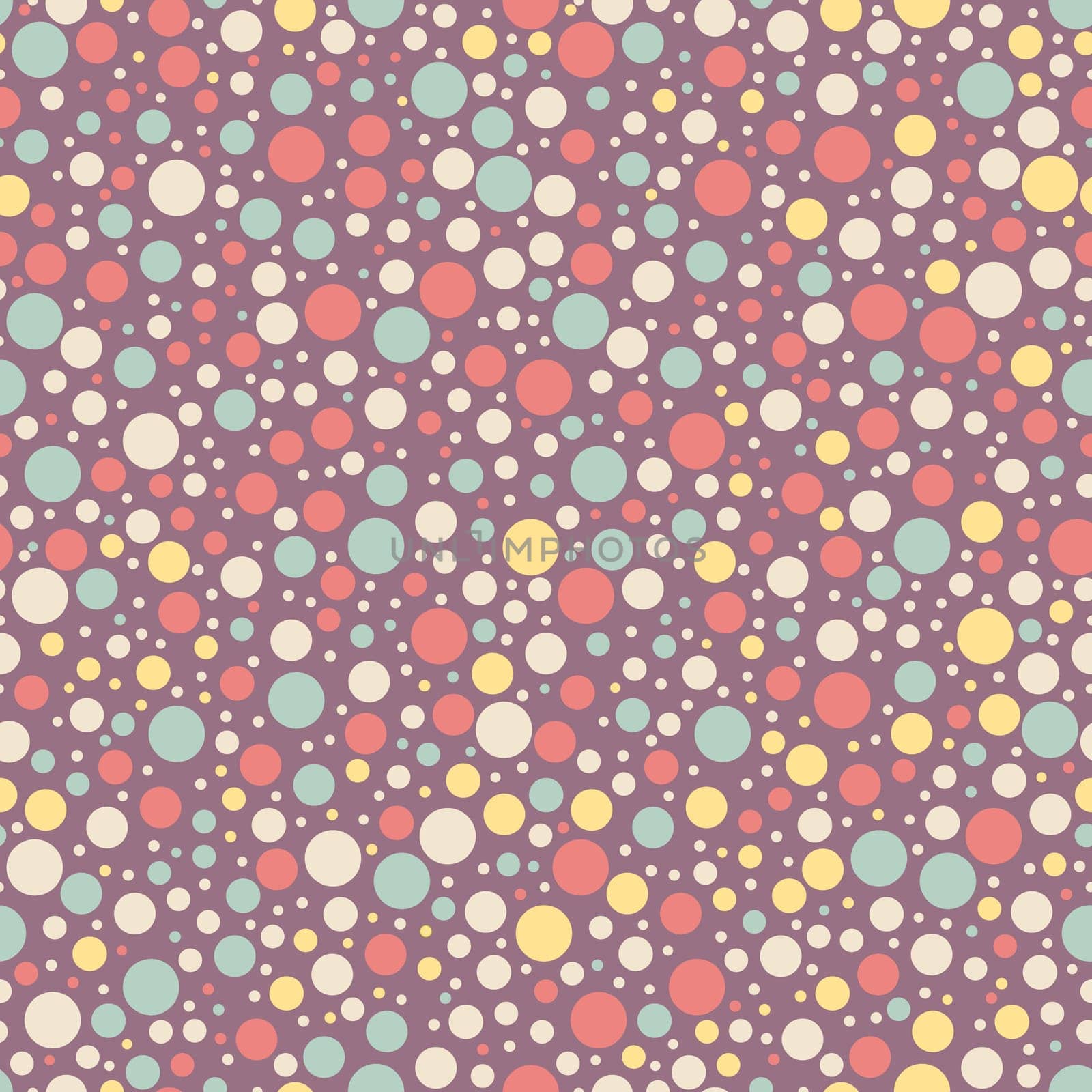 vector seamless cute pattern with polka dots