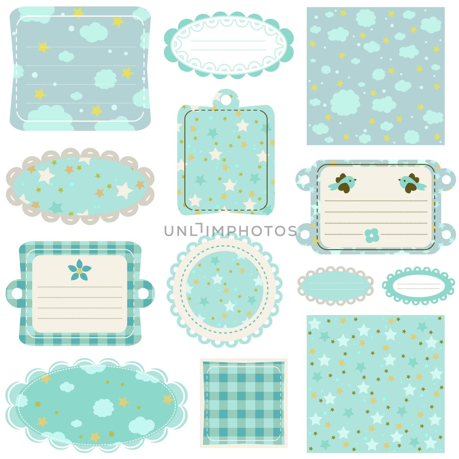 design elements for baby scrapbook