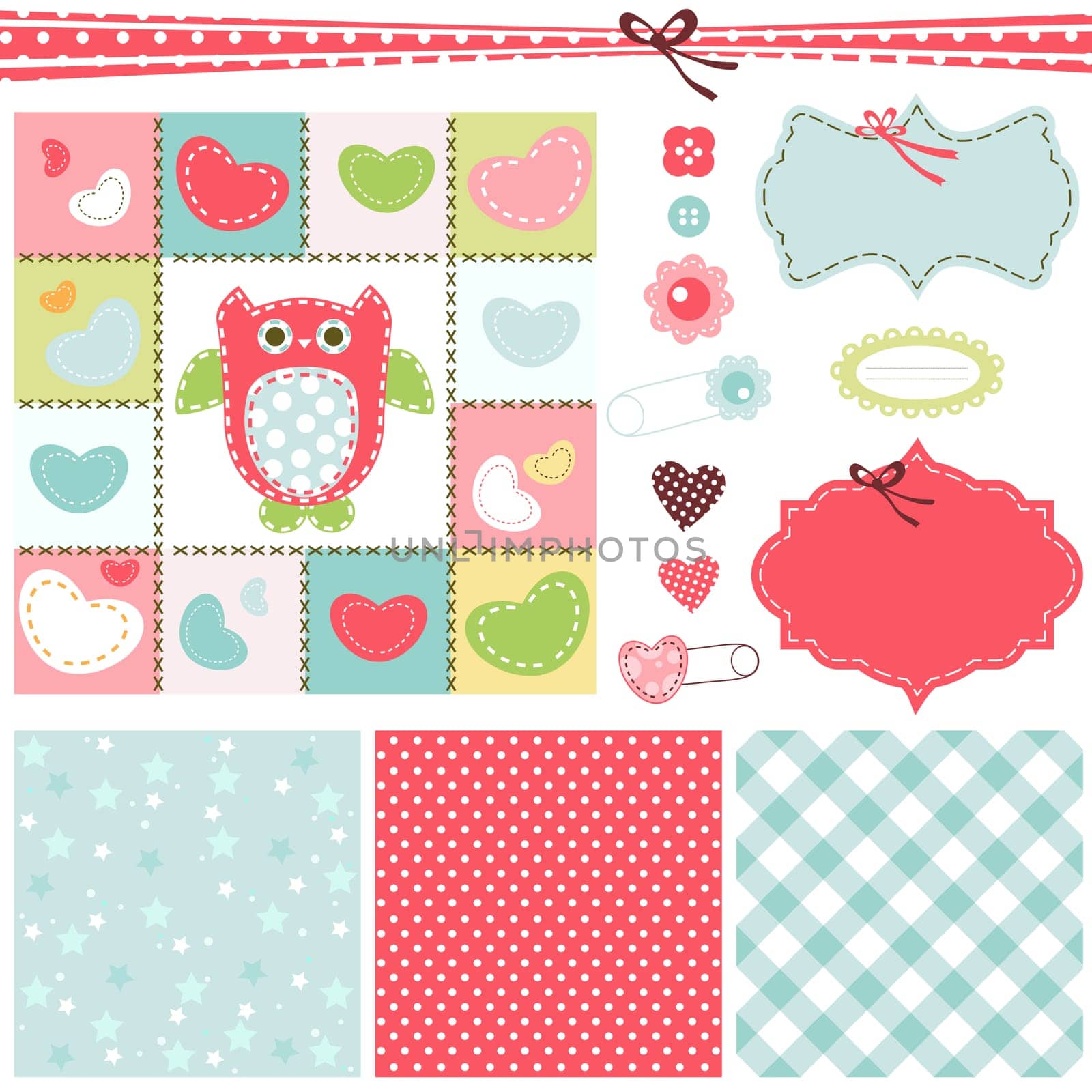 design elements for baby scrapbook