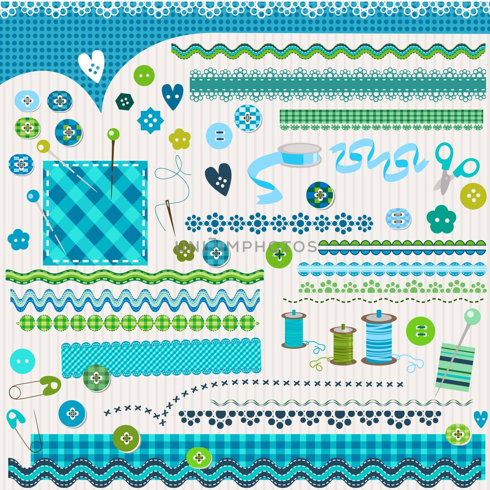 cute textured design elements
