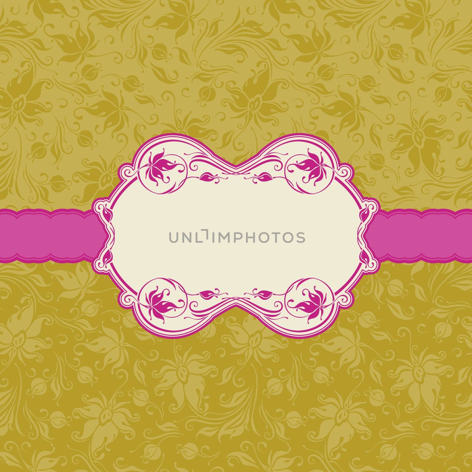 Template frame design for greeting card . Seamless background.
