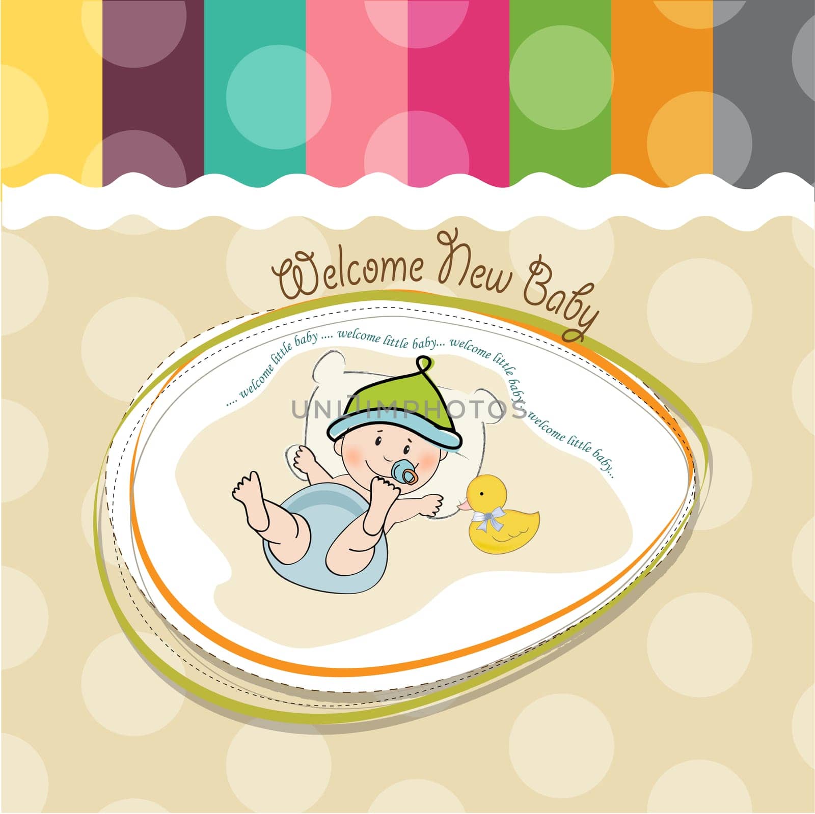 babyboy shower card, illustration in vector format