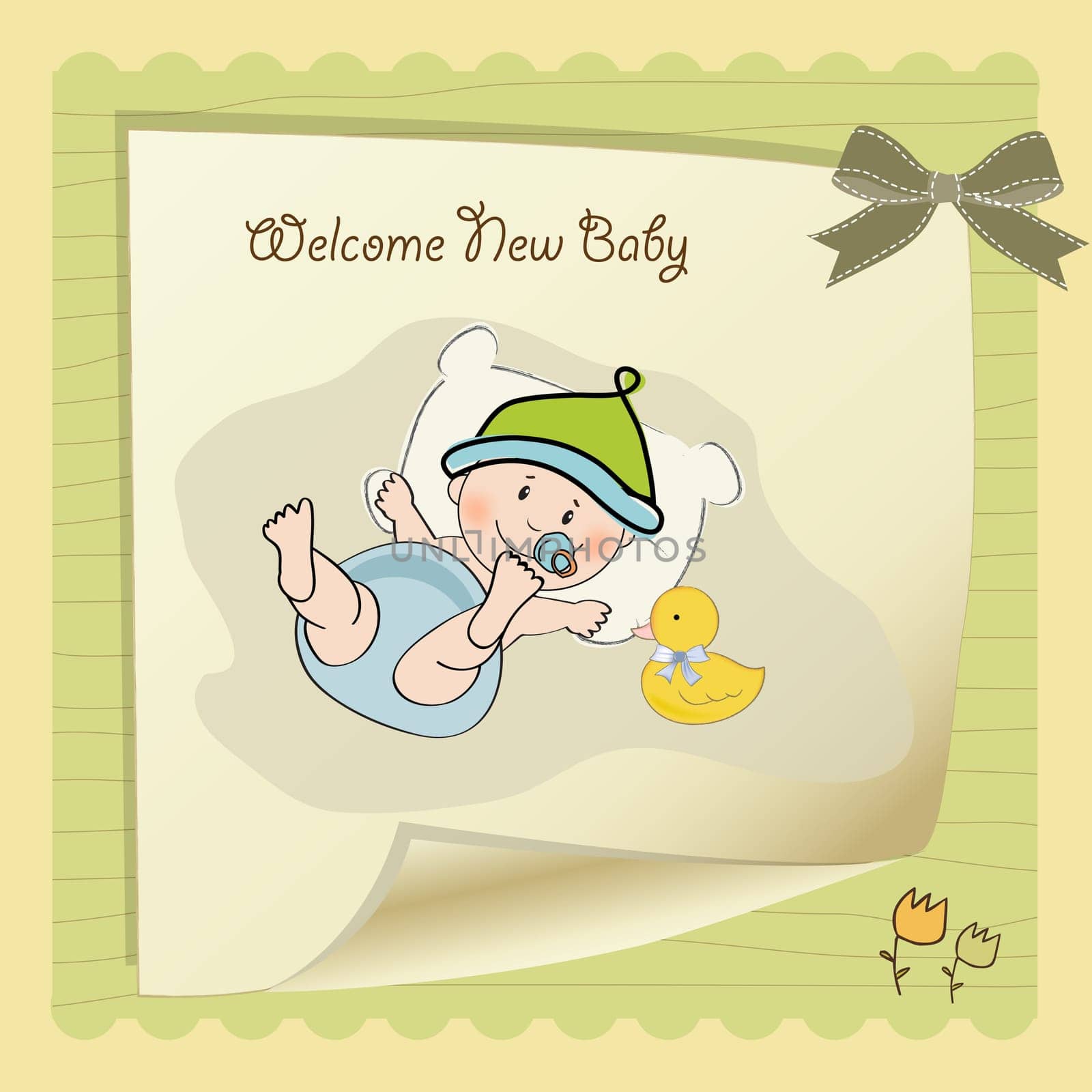 babyboy shower card, illustration in vector format