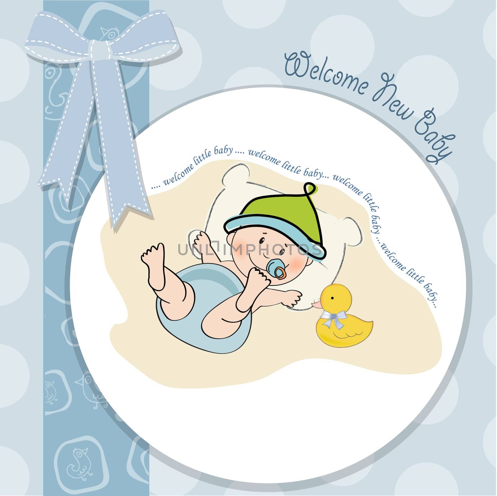 babyboy shower card, illustration in vector format