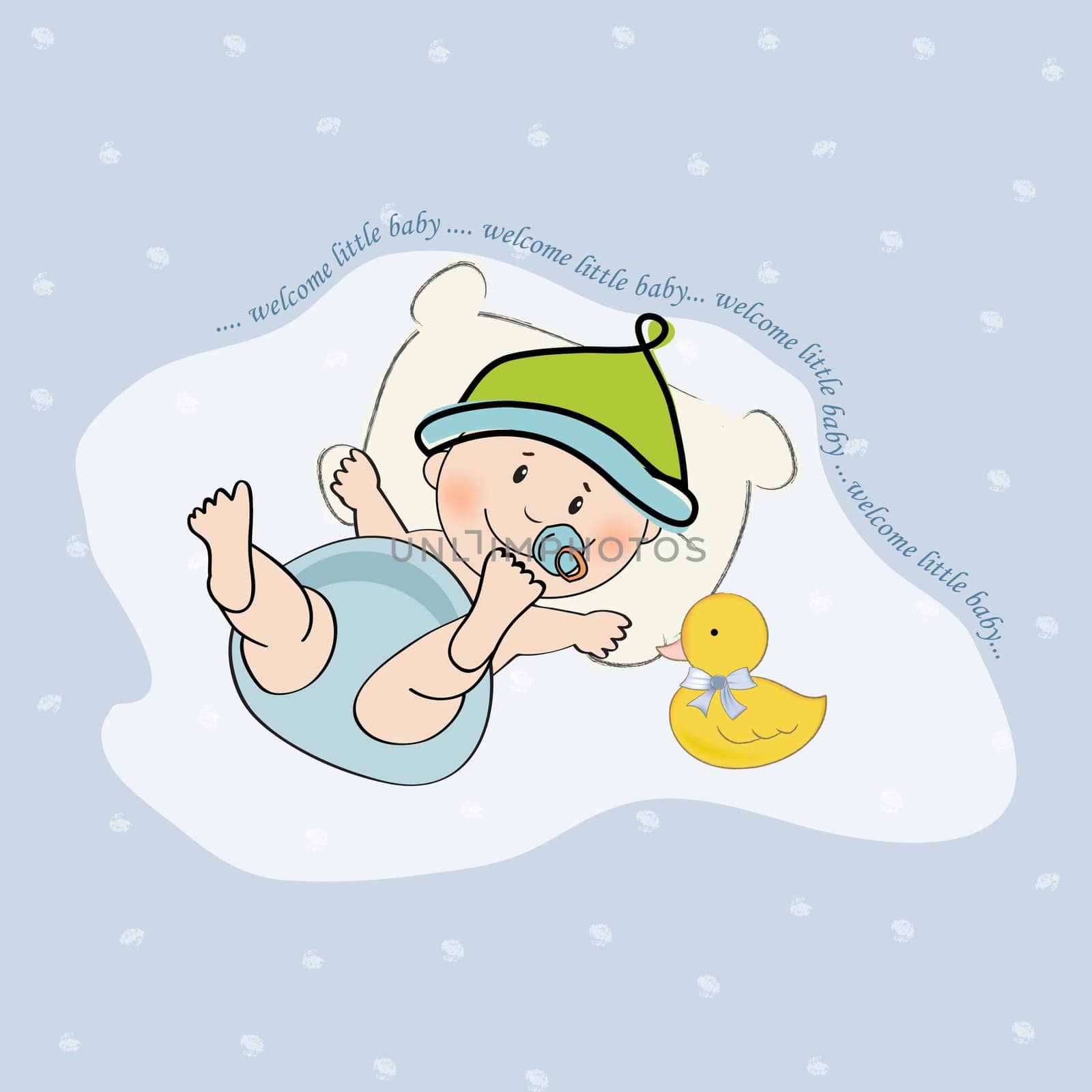 babyboy shower card, illustration in vector format