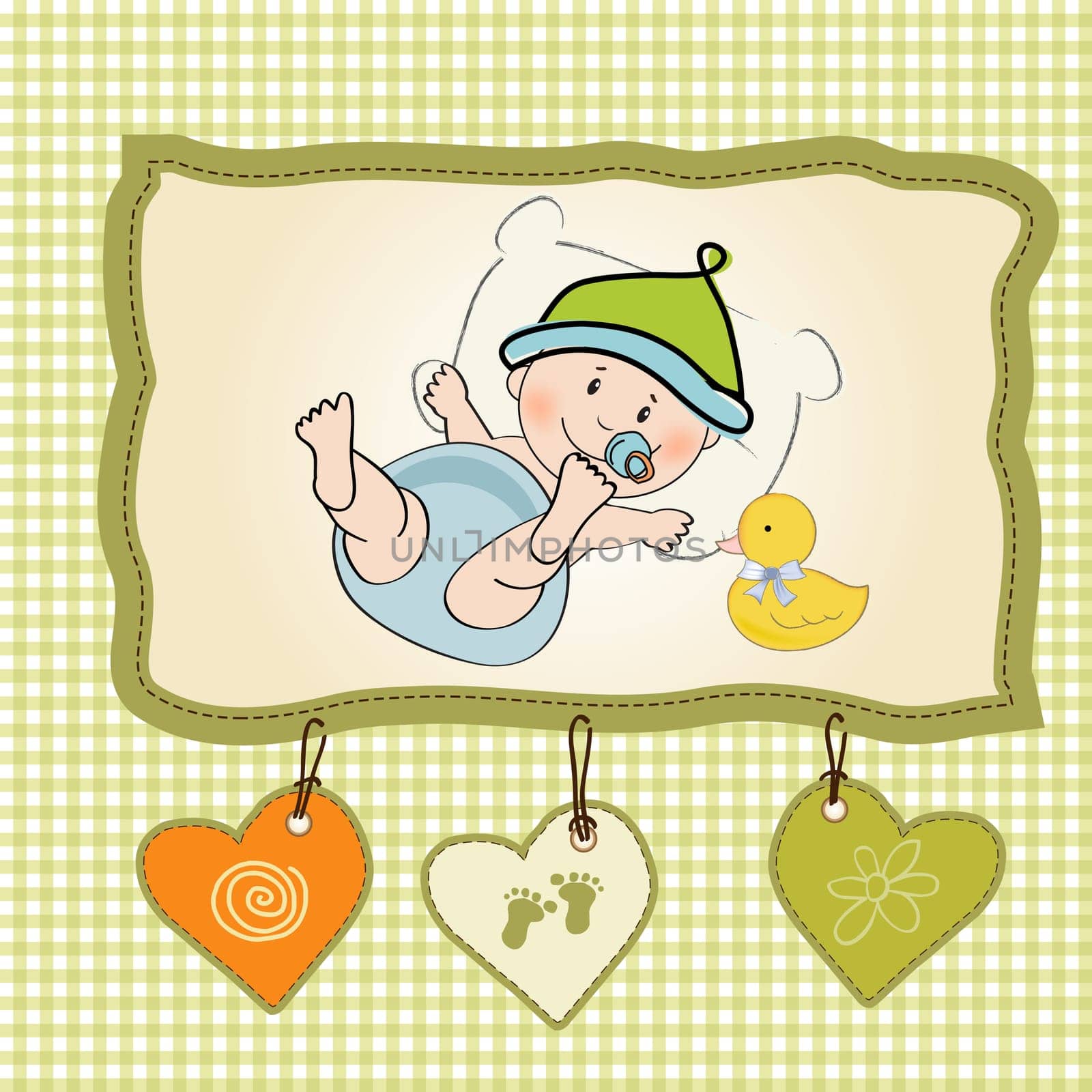 babyboy shower card, illustration in vector format