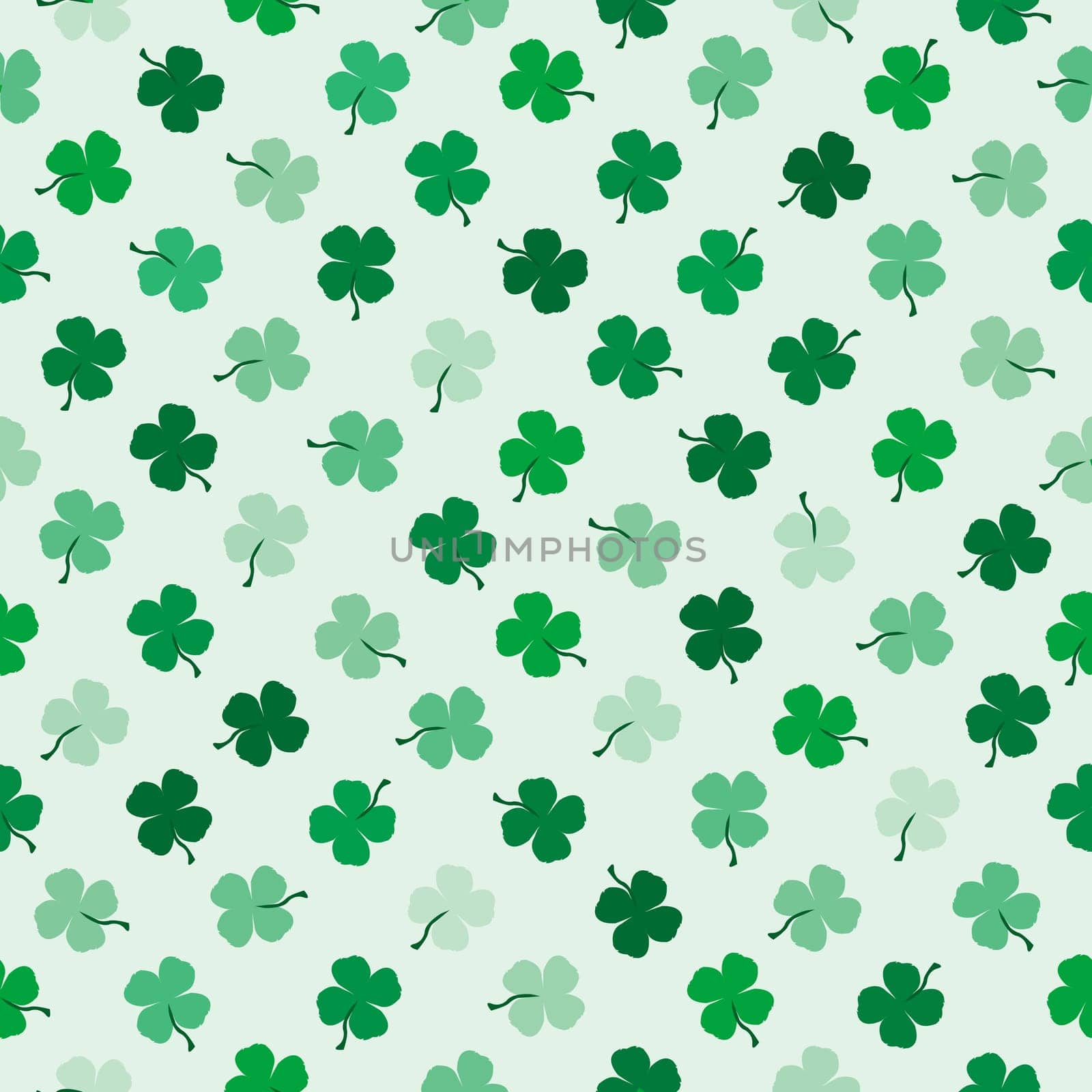 Seamless background with lucky clovers