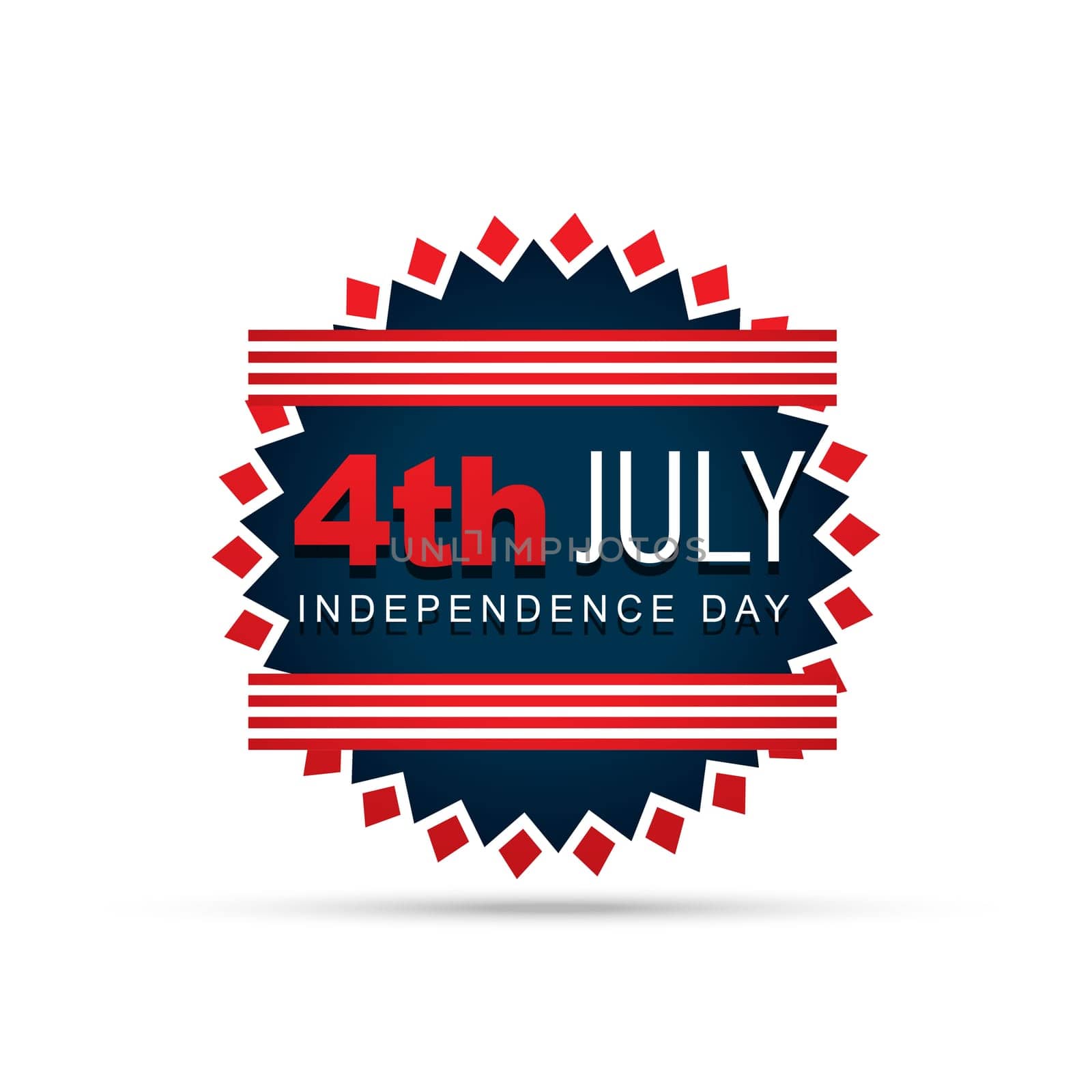 stylish 4th of july badge design