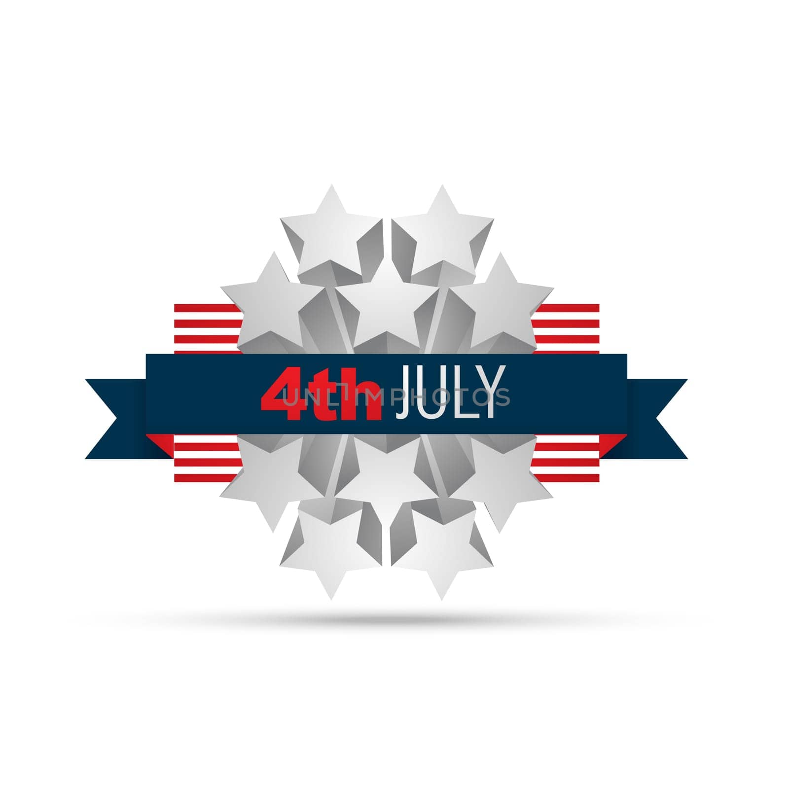 vector 4th of july label design