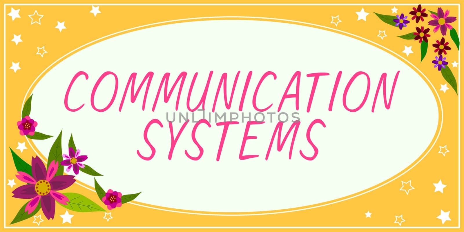 Conceptual caption Communication Systems, Business overview Flow of Information use of Machine to transmit signals