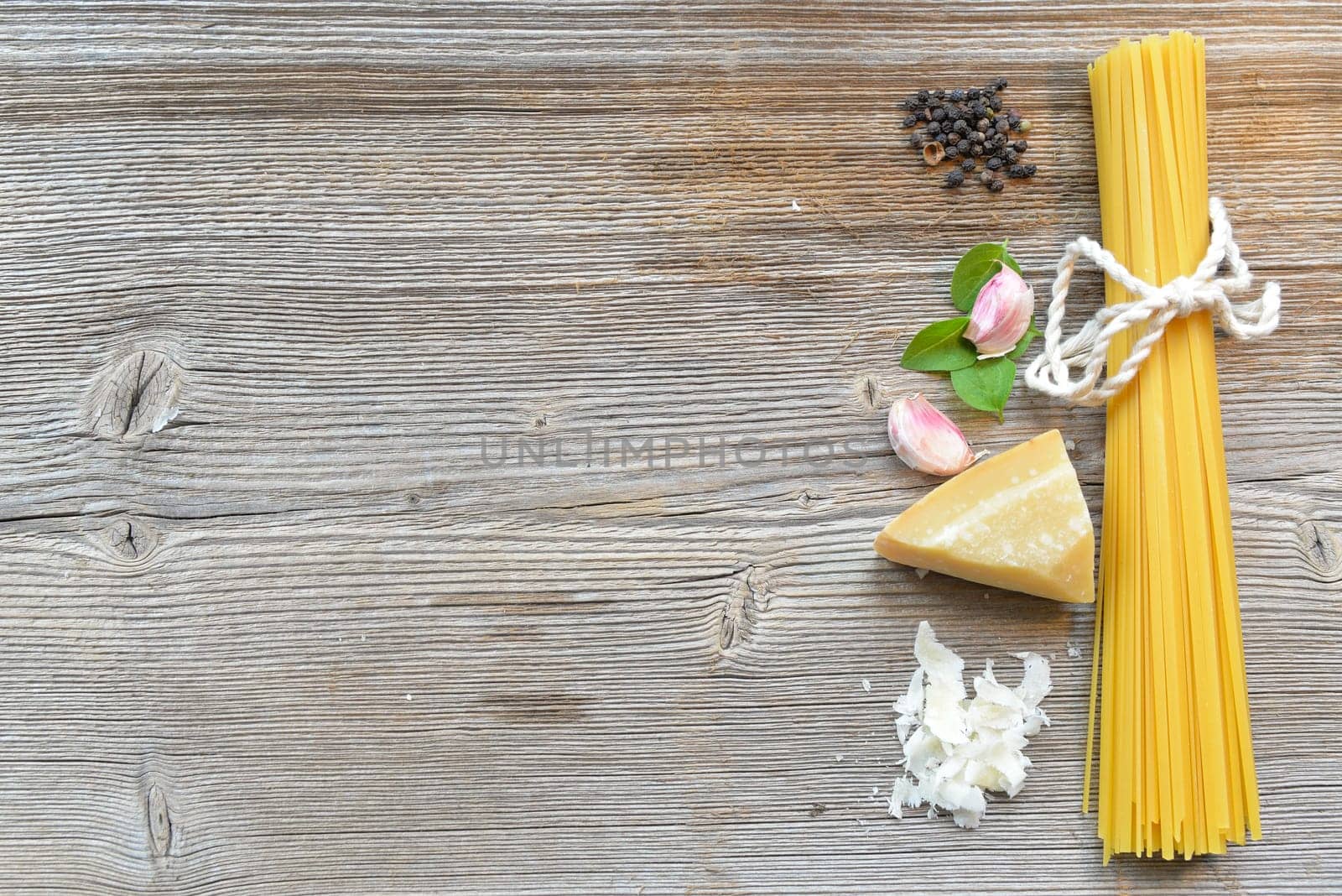 Pasta wood background panel empty