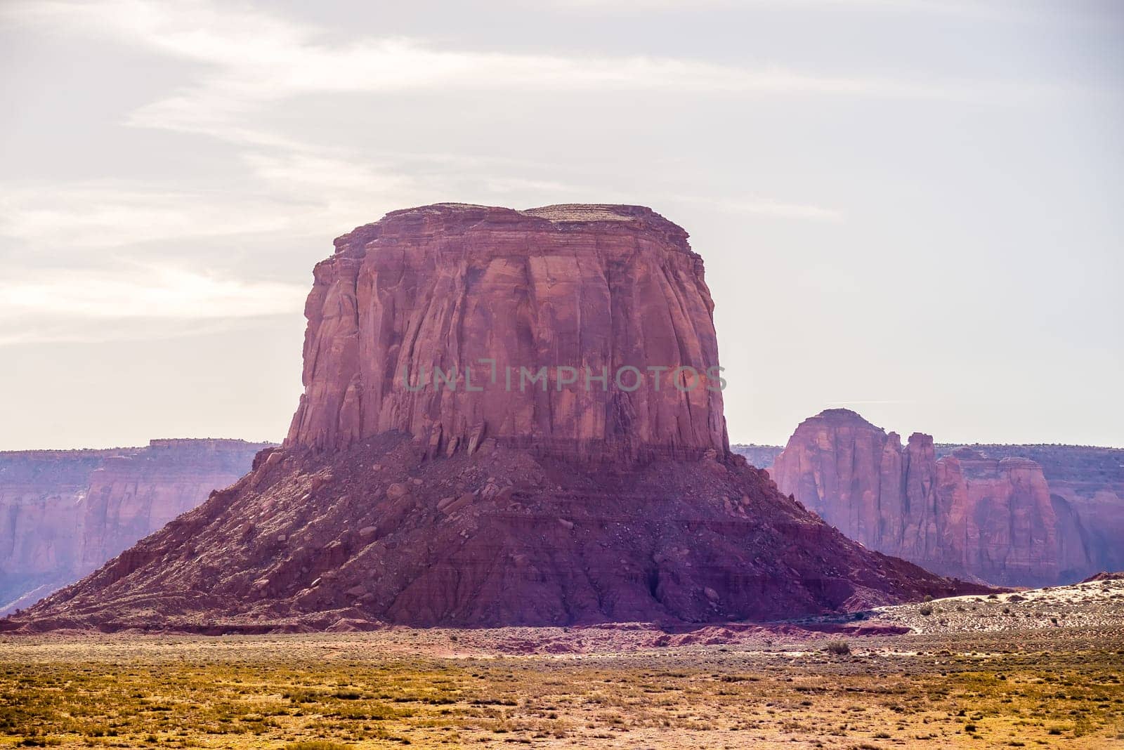 Monument valley under the blue sky