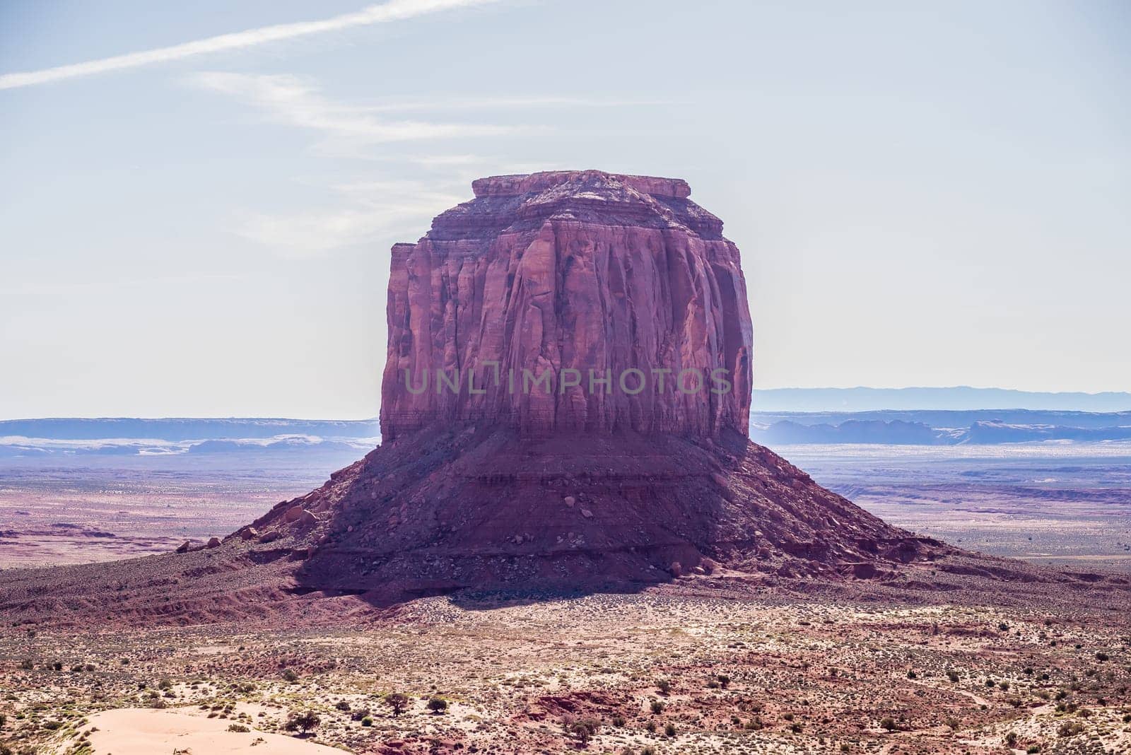 Monument valley under the blue sky