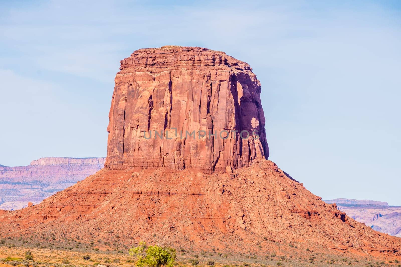 Monument valley under the blue sky