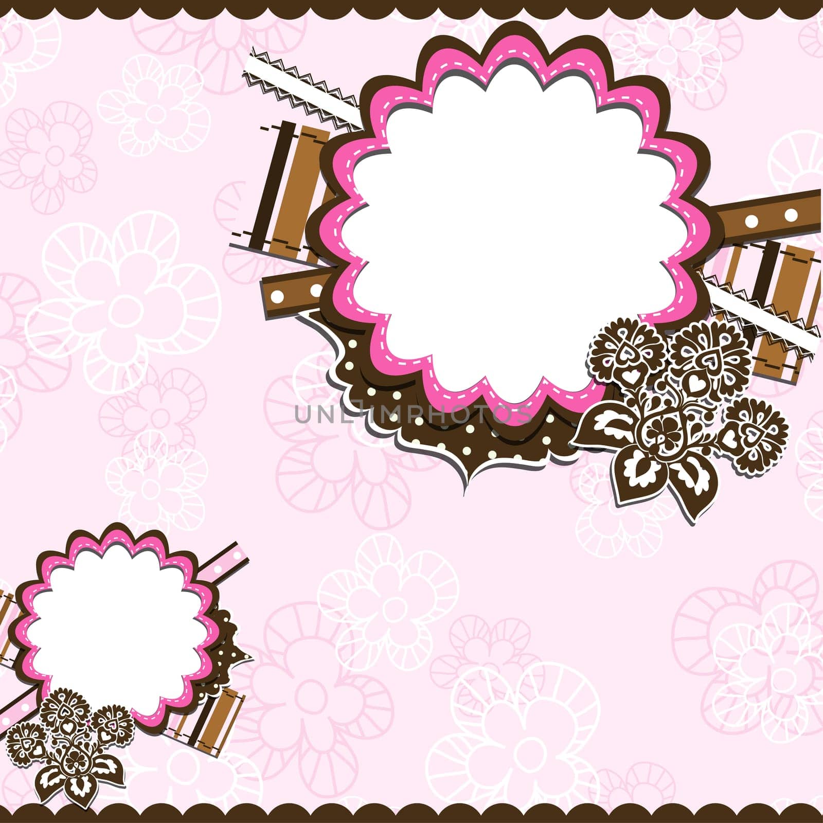Template greeting card, vector illustration