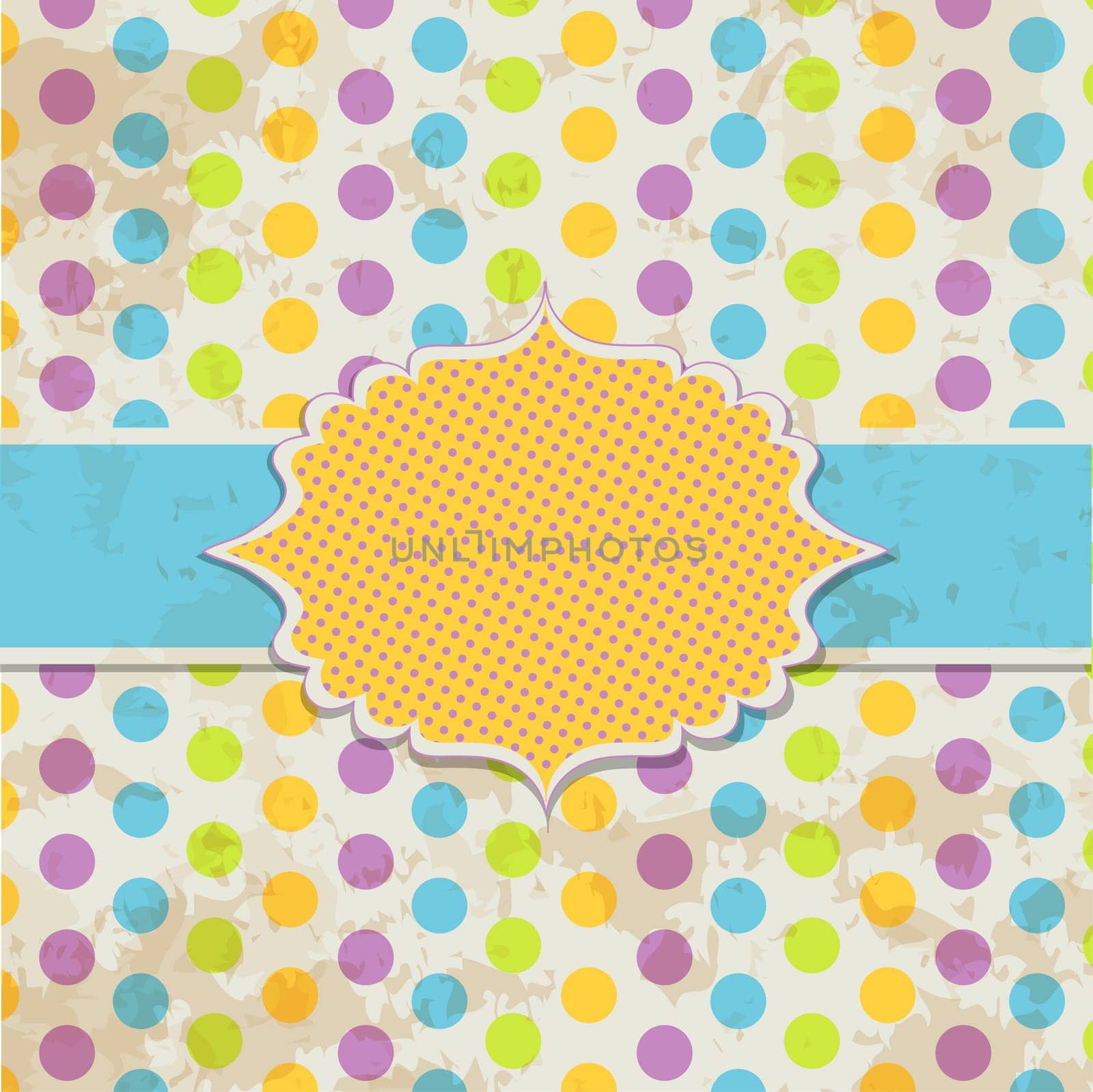 Template greeting card, vector scrap illustration