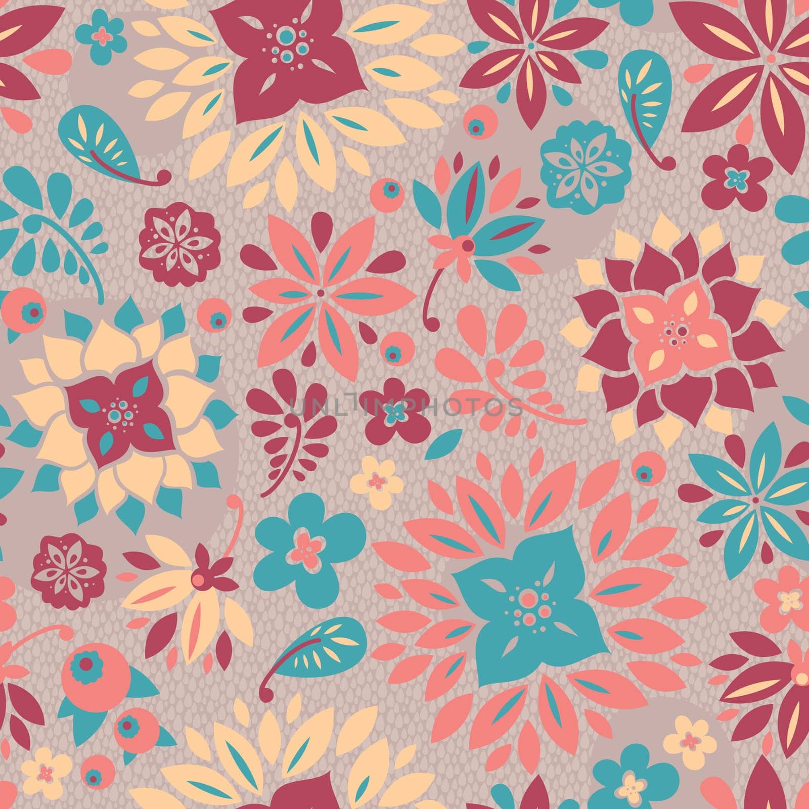 abstract seamless pattern with flowers vector illustration
