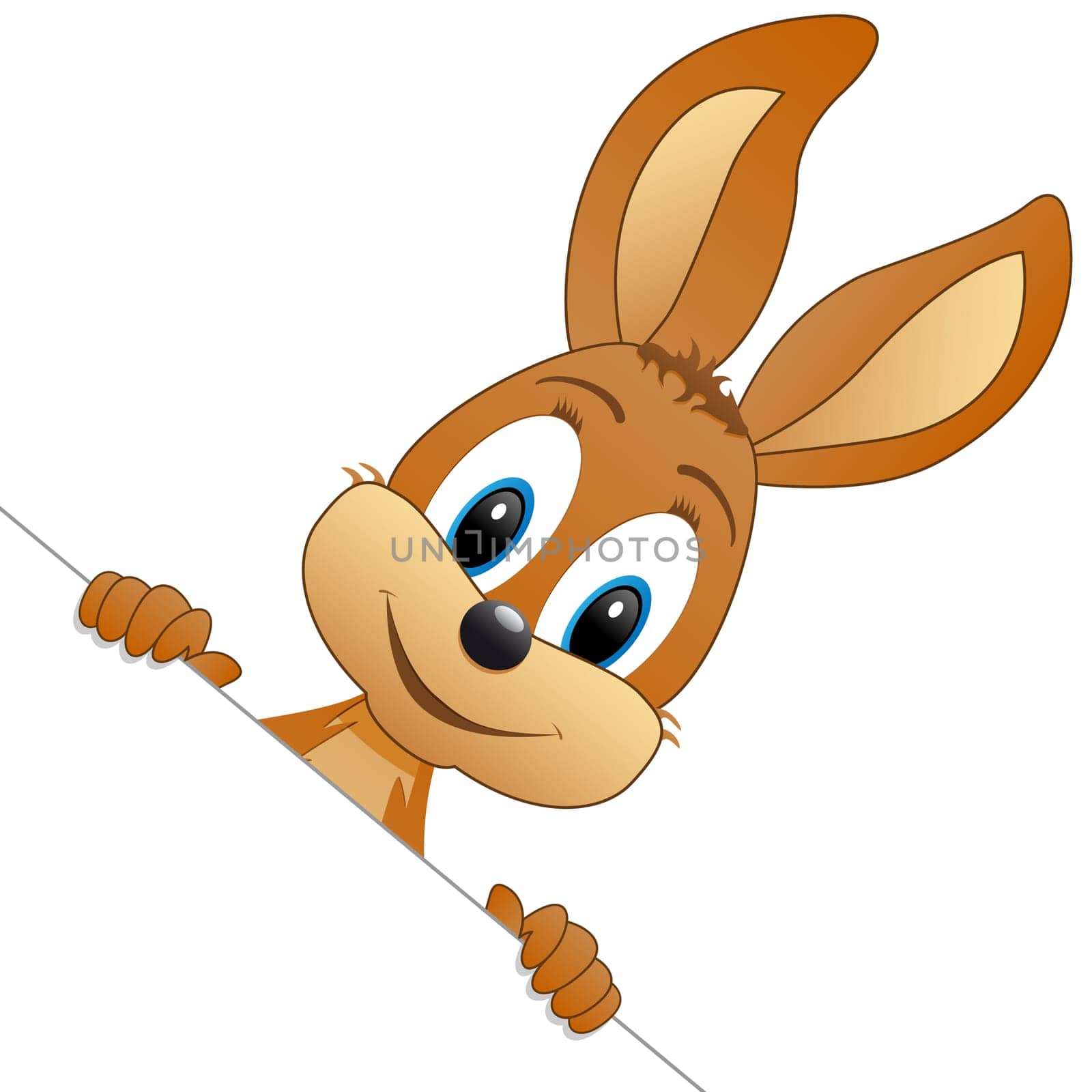 easter bunny in the corner