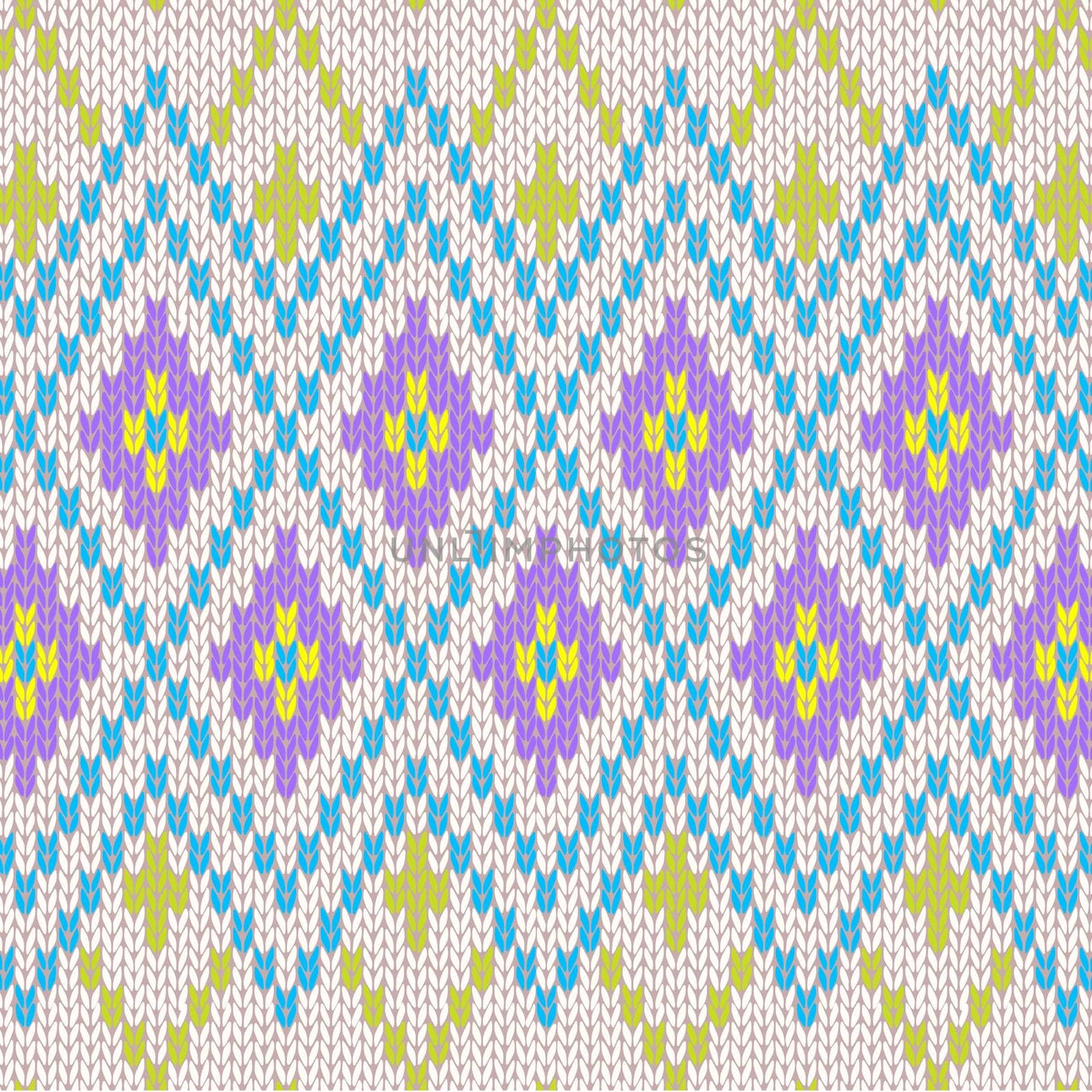 Seamless Pattern. Knit Woolen Trendy Ornament Texture. Fabric Color Tracery Background