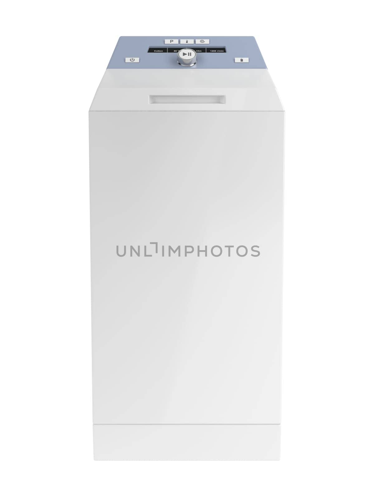 Top loading washing machine isolated on white background