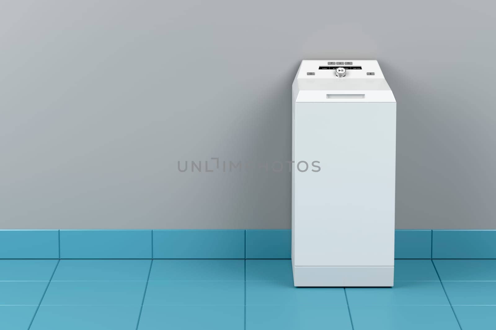 Top load washing machine at bathroom