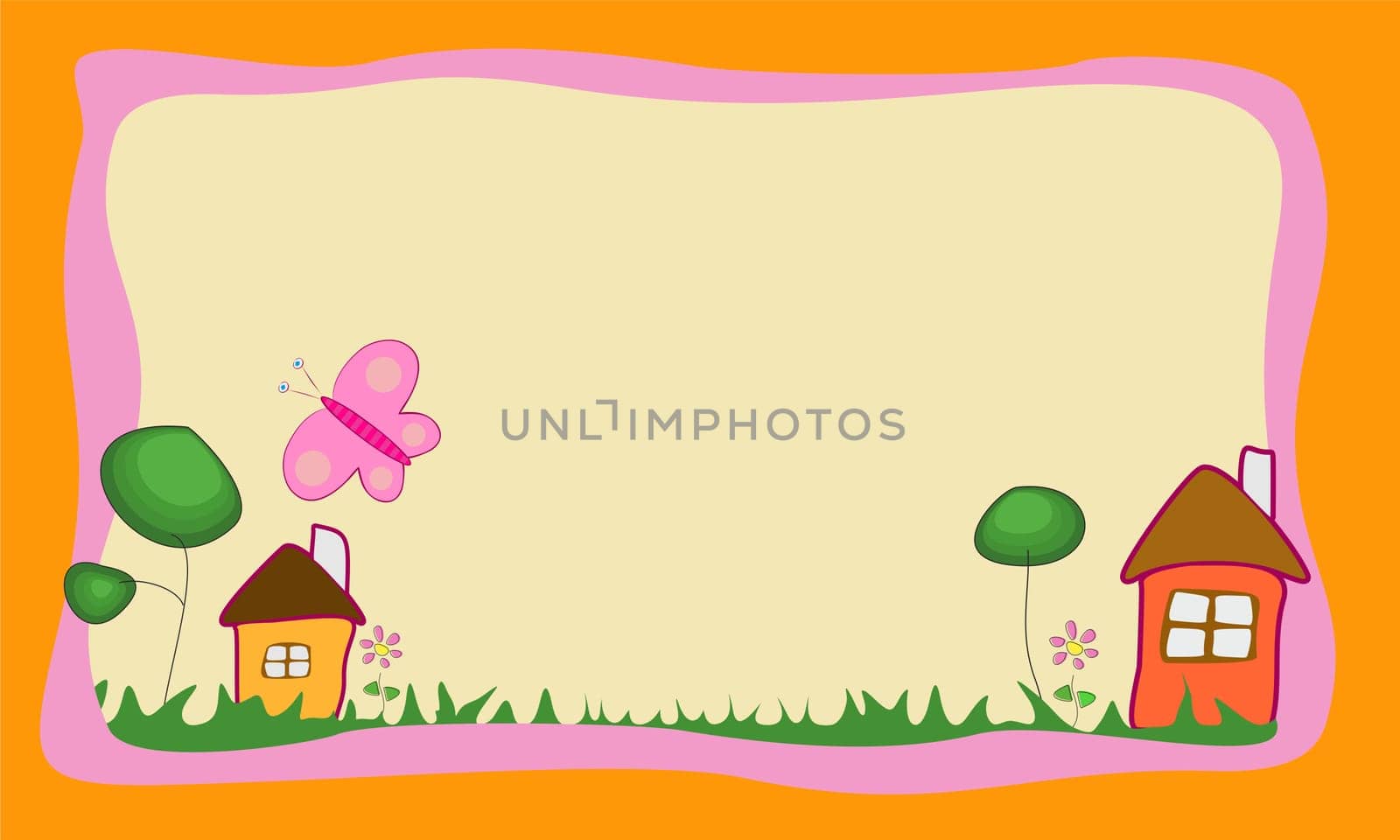 Baby card or greeting card in pink for girls