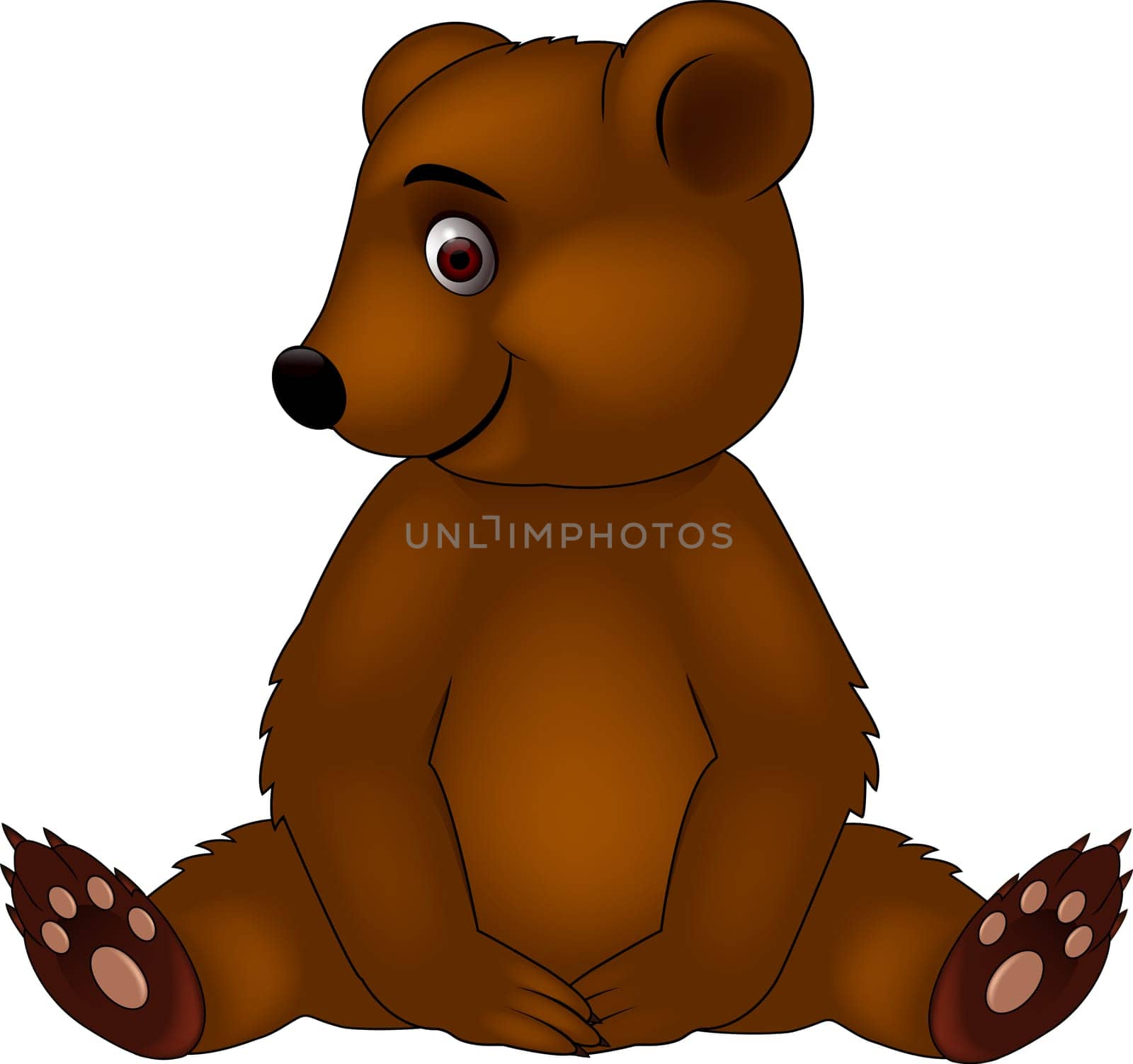 Vector illustration of funny baby bear