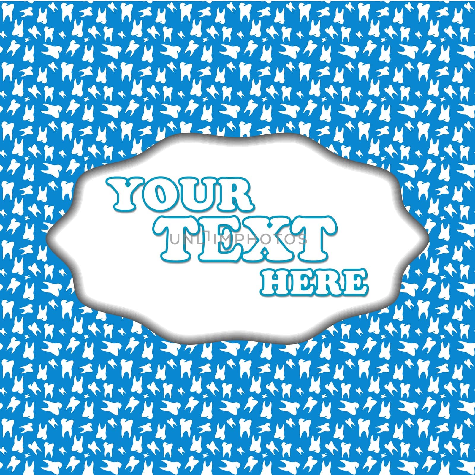 Best dental seamless pattern with blue background
