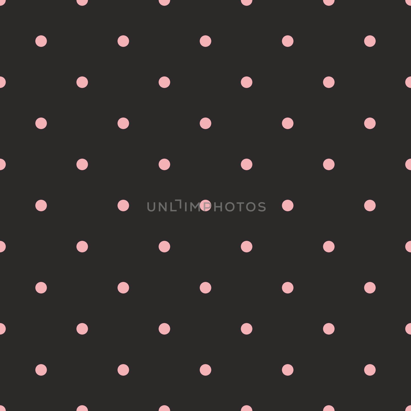 Seamless vector pattern with pastel pink polka dots on black background. For website design, blog, desktop wallpaper, cards, invitations, wedding or baby shower albums, backgrounds, arts and scrapbooks